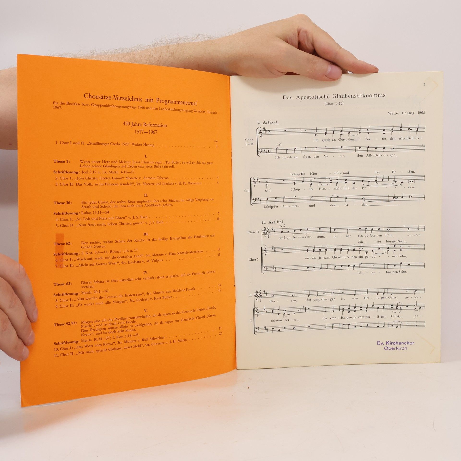 Kolektiv autorů Chorheft. Weinheim Trinitatis 1967