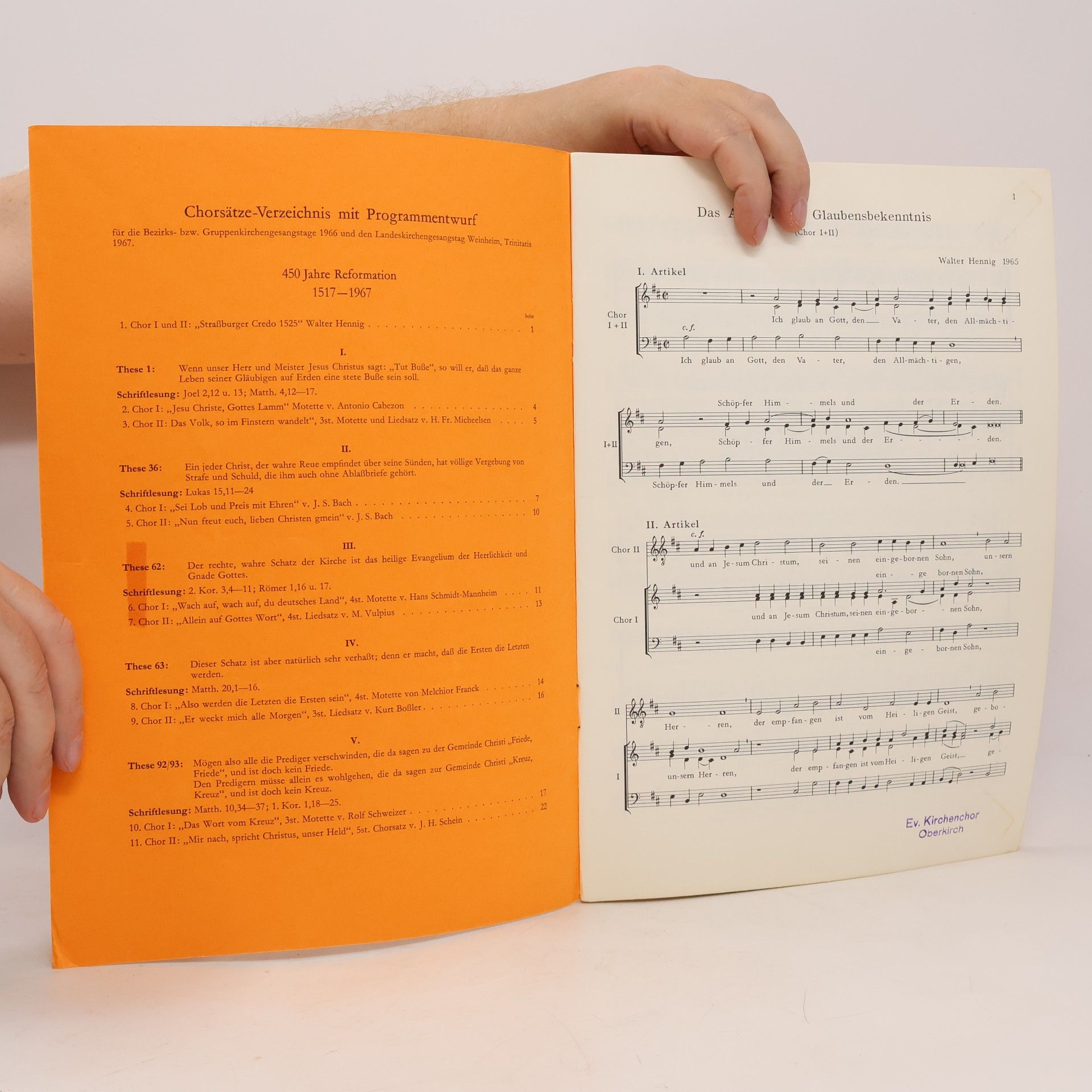Kolektiv autorů Chorheft. Weinheim Trinitatis 1967
