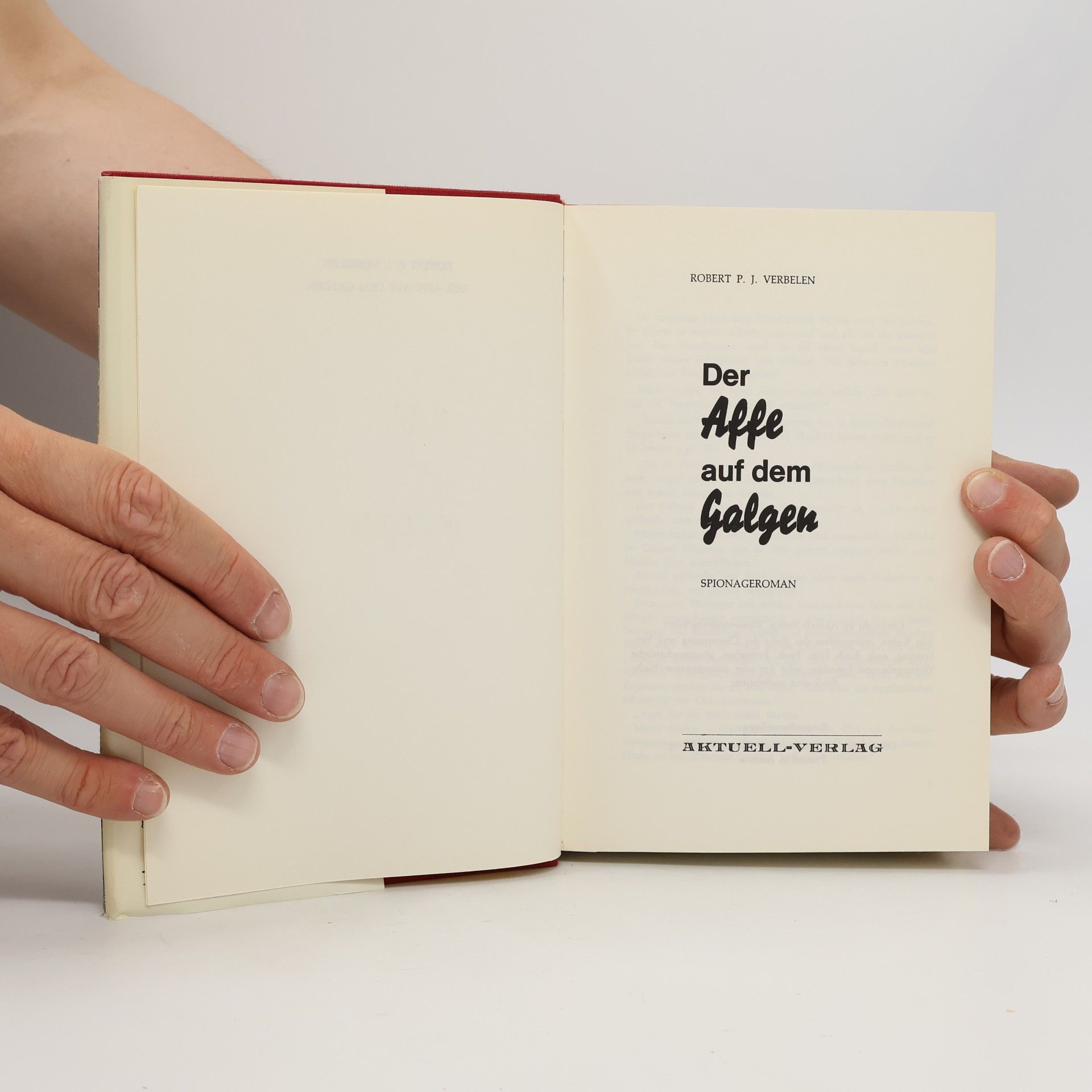 Robert P. J. Verbelen Der Affe auf dem Galgen