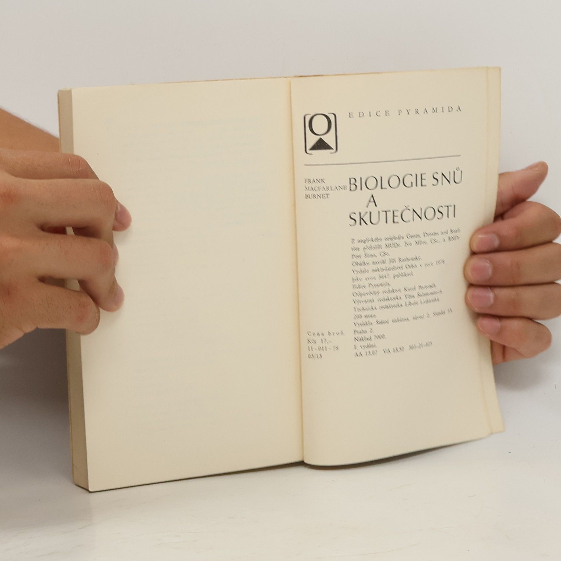 Frank Macfarlane Burnet Biologie snů a skutečnosti