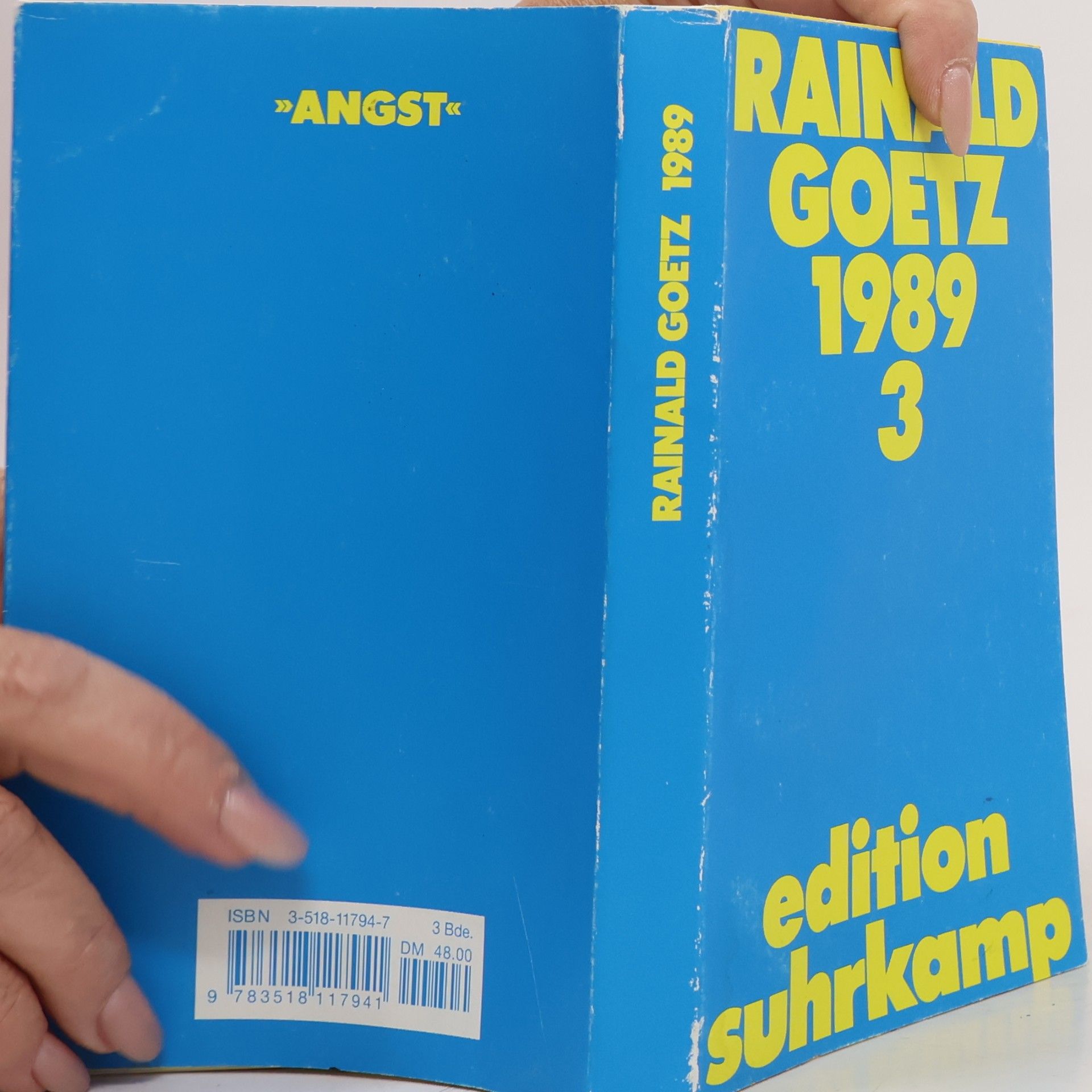 Rainald Maria Goetz 1989. Band 3