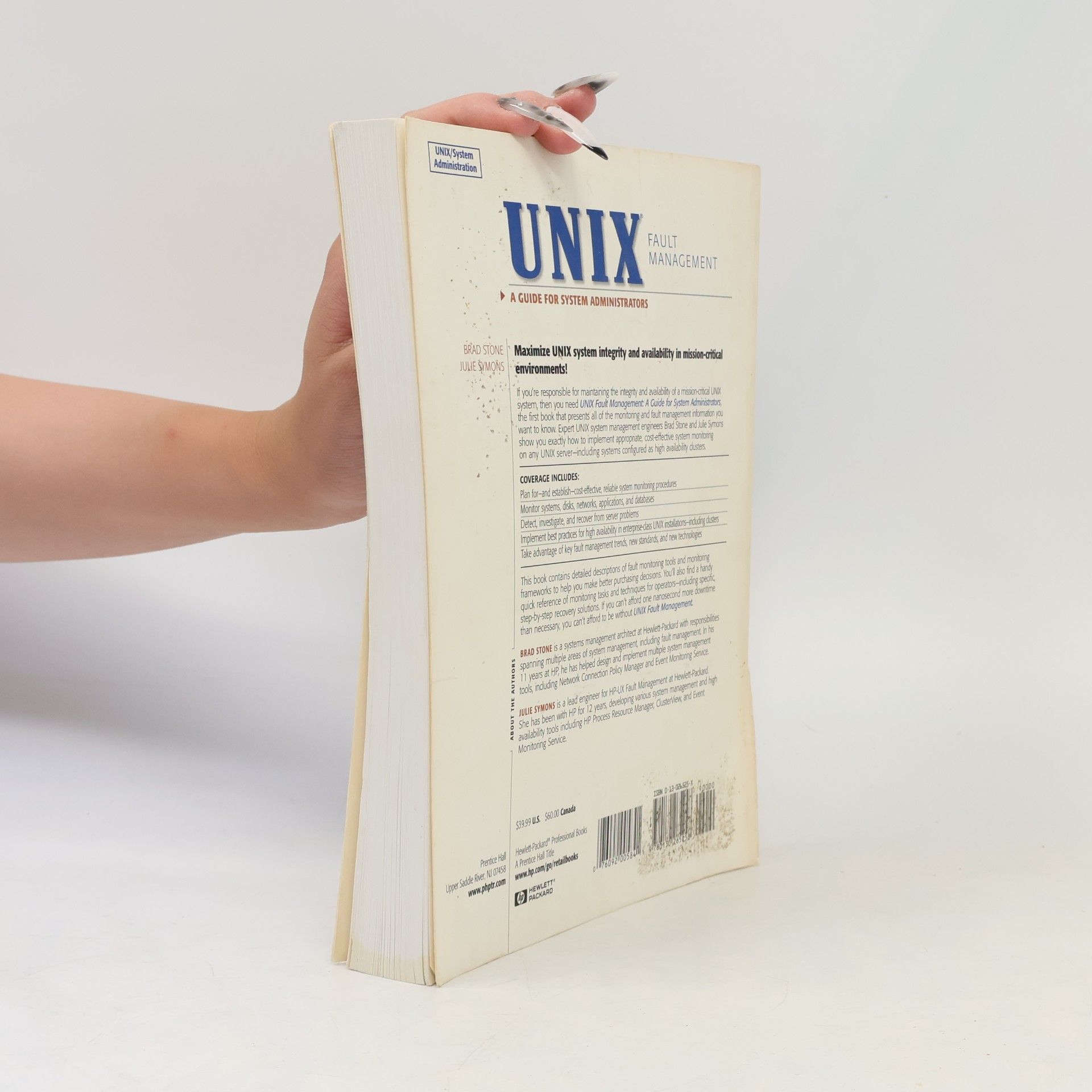 Brad Stone Hewlett-Packard Professional Books: UNIX Fault Management