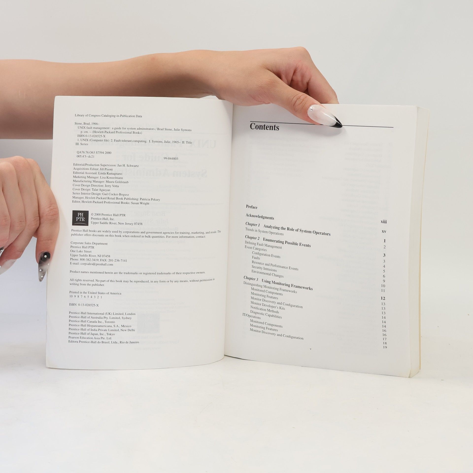 Brad Stone Hewlett-Packard Professional Books: UNIX Fault Management
