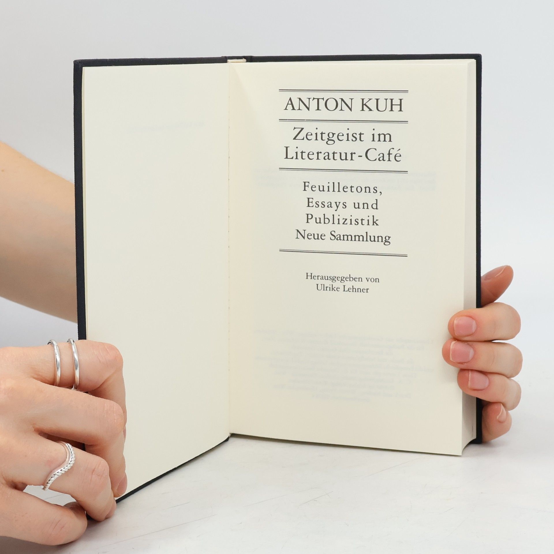 Anton Kuh Zeitgeist im Literatur-Café