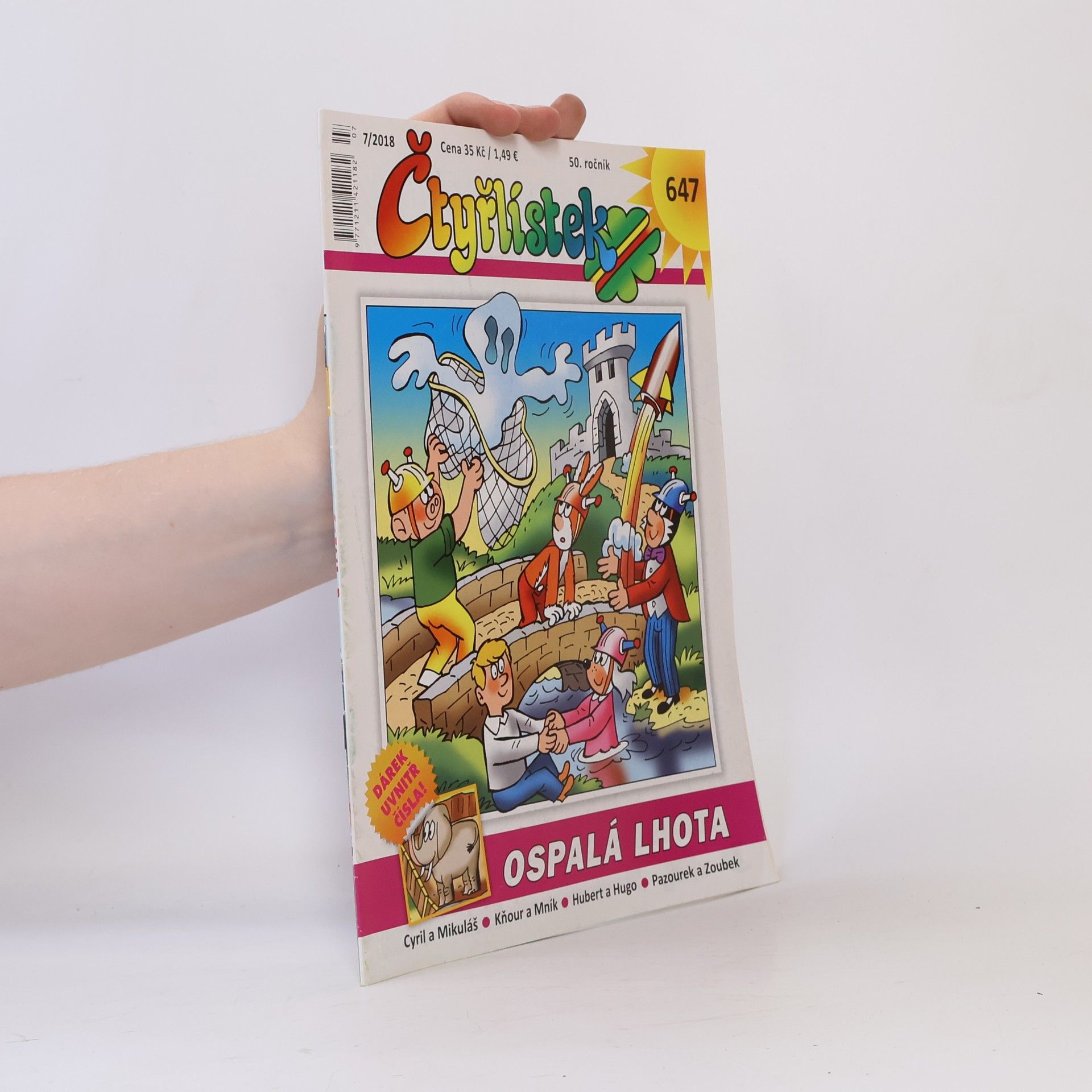Collectif d'auteurs Čtyřlístek 647. 7/2018. Ospalá lhota
