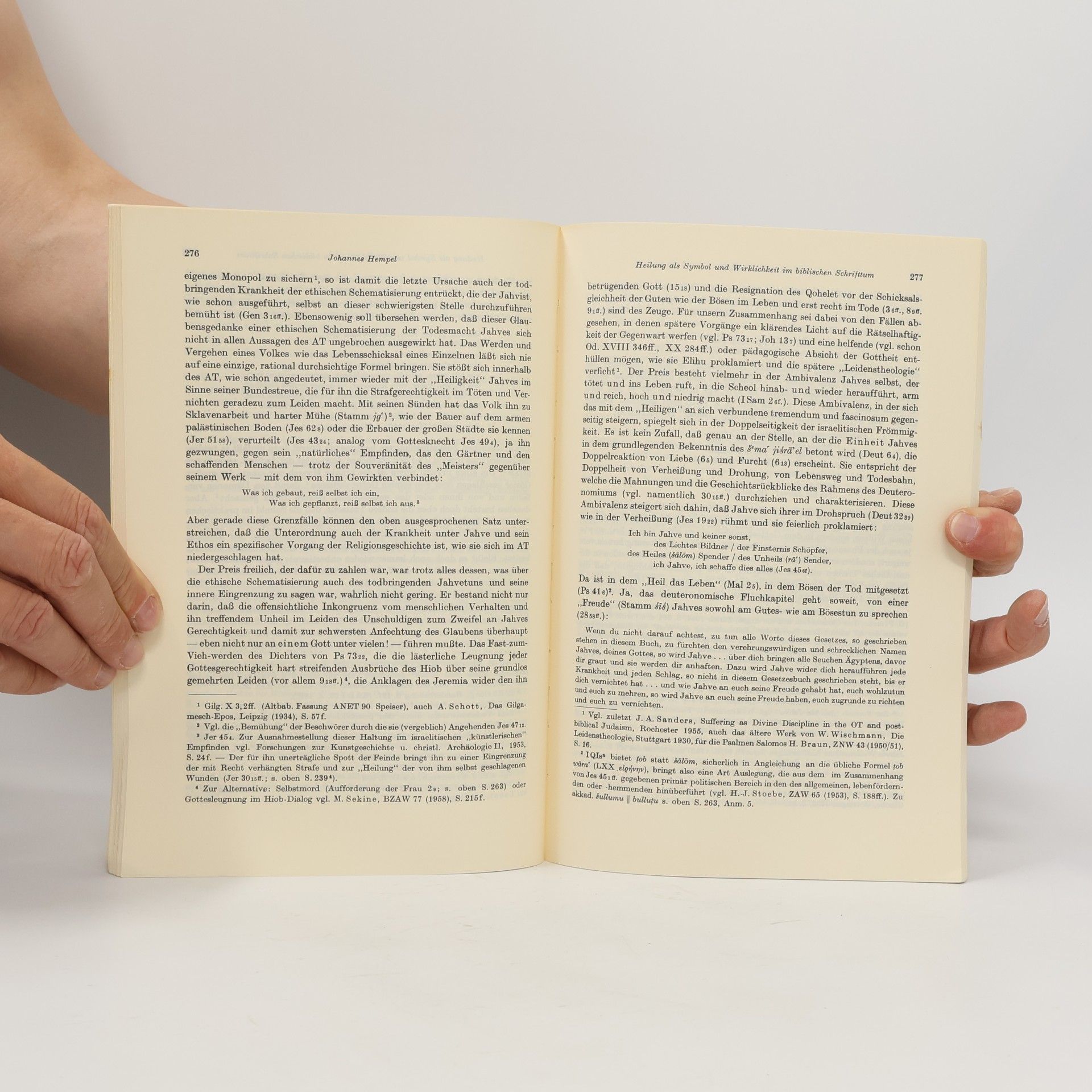 Johannes Hempel Heilung als Symbol und Wirklichkeit im biblischen Schrifttum
