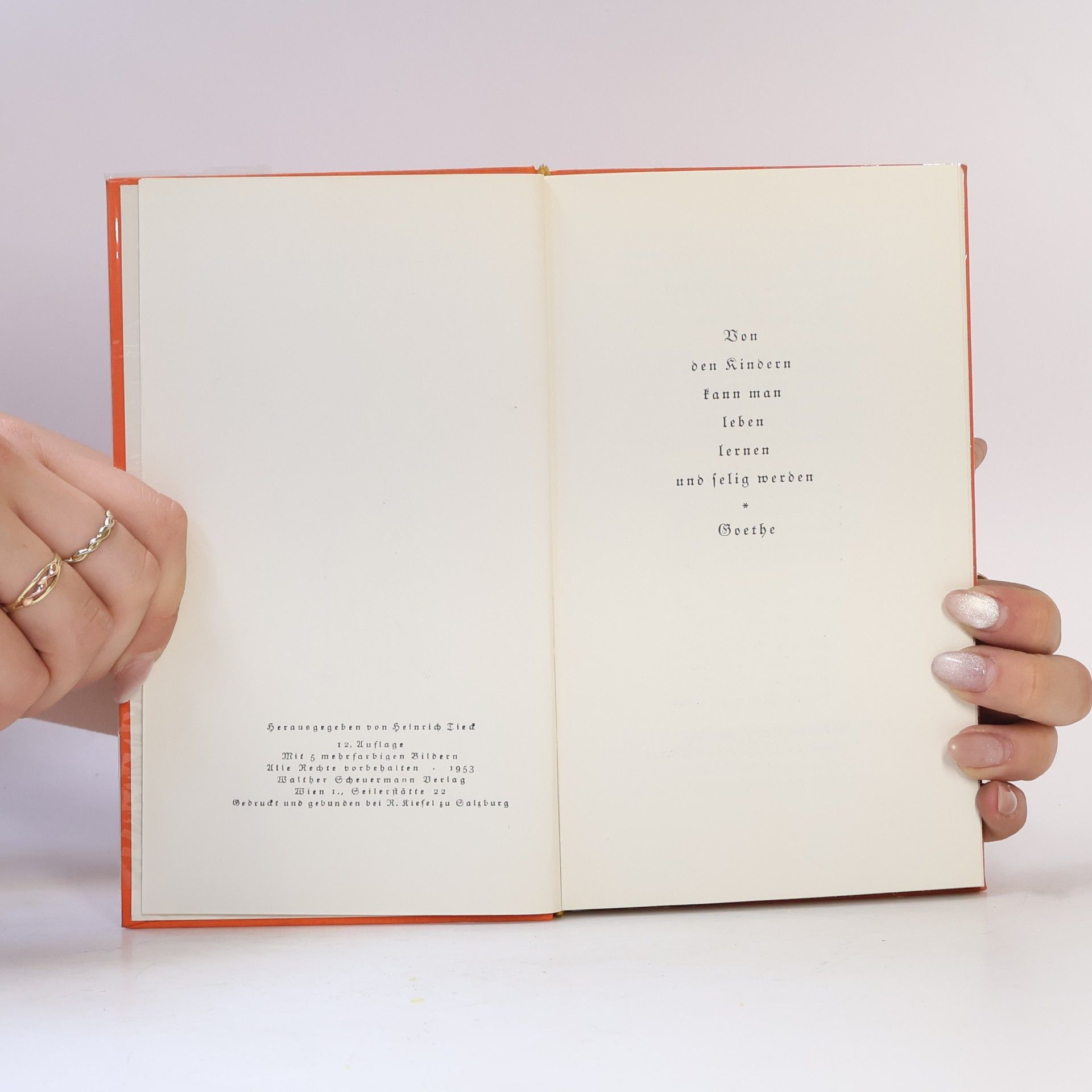 Heinrich Tieck Freude mit Kindern