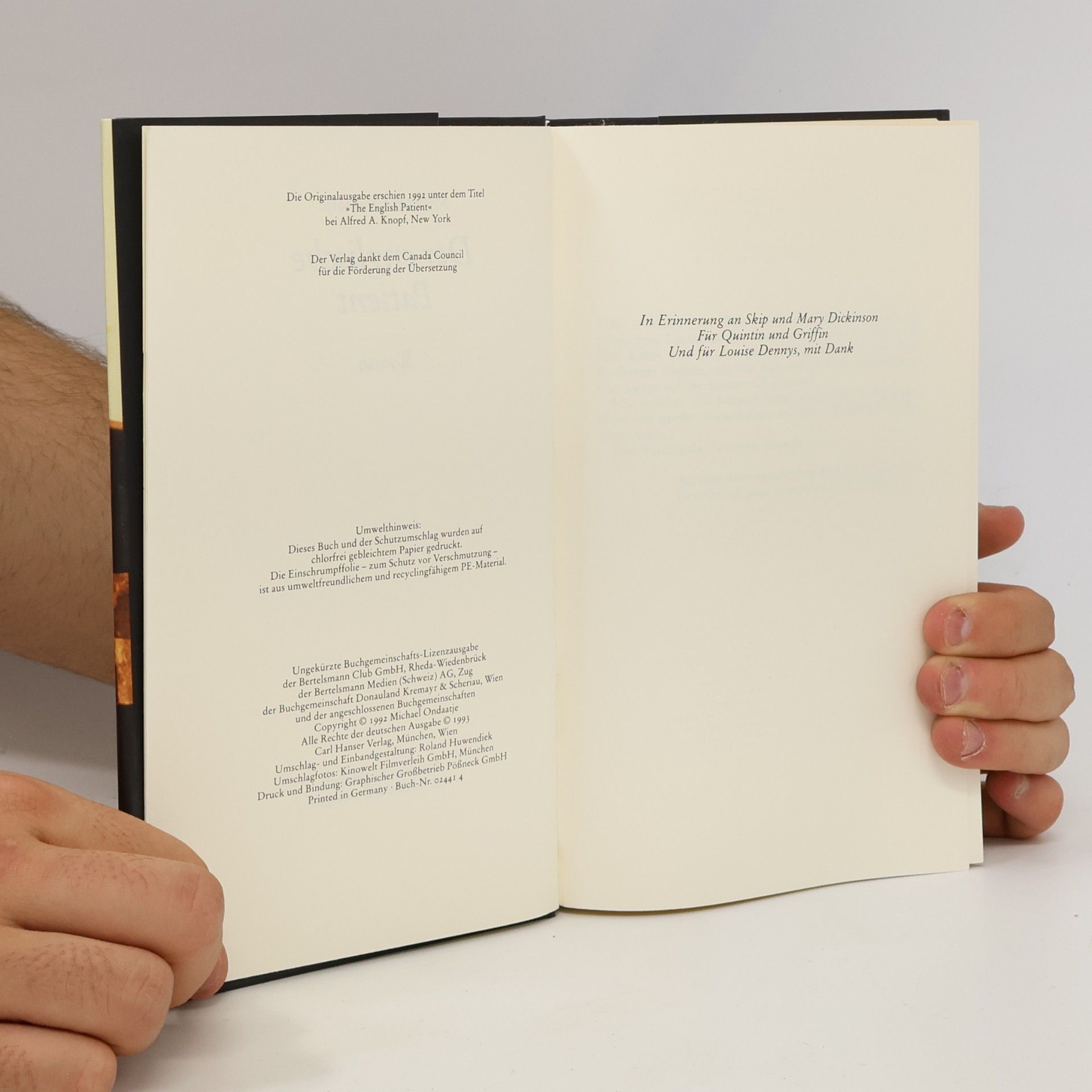 Michael Ondaatje Der englische Patient