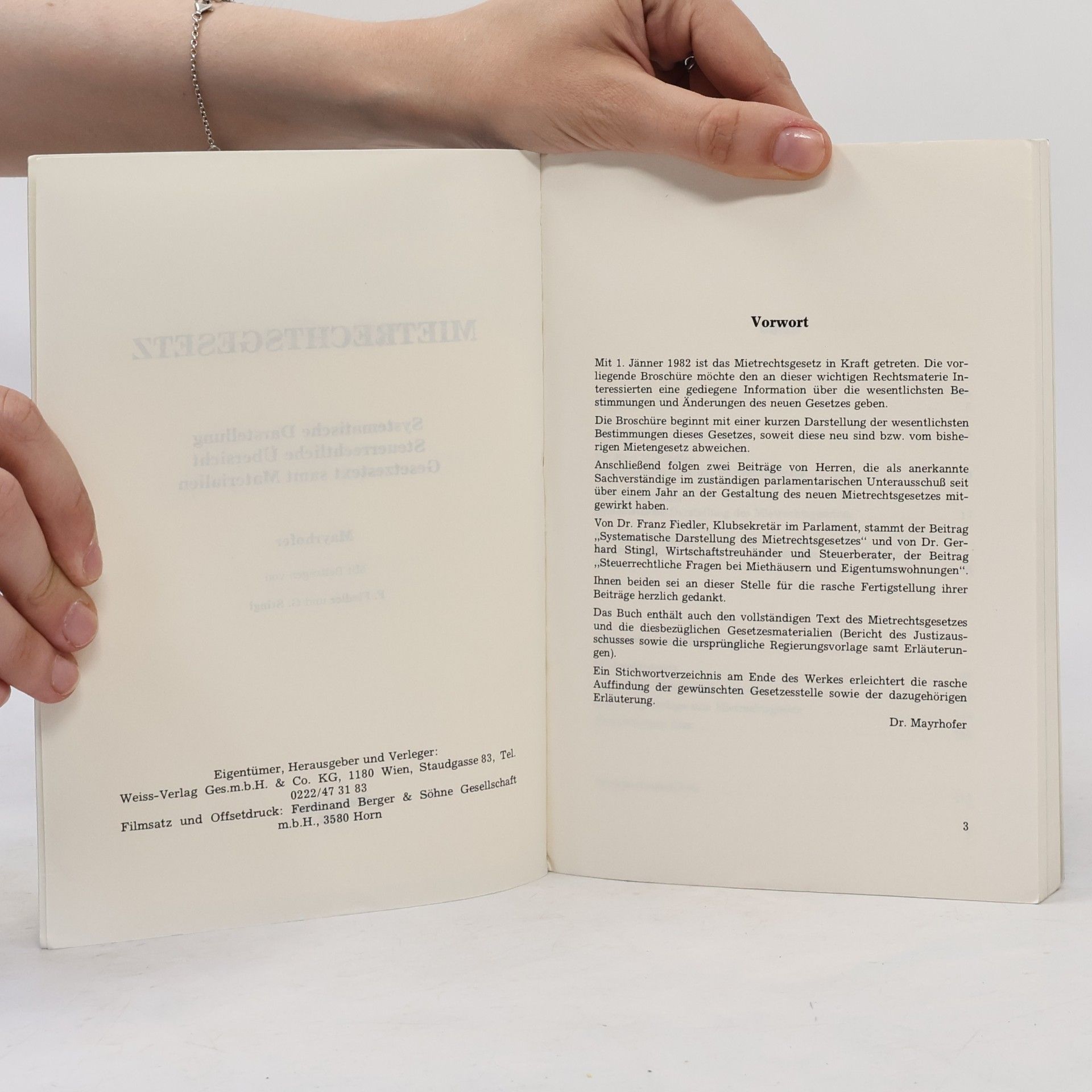 Various authors Mietrechtsgesetz