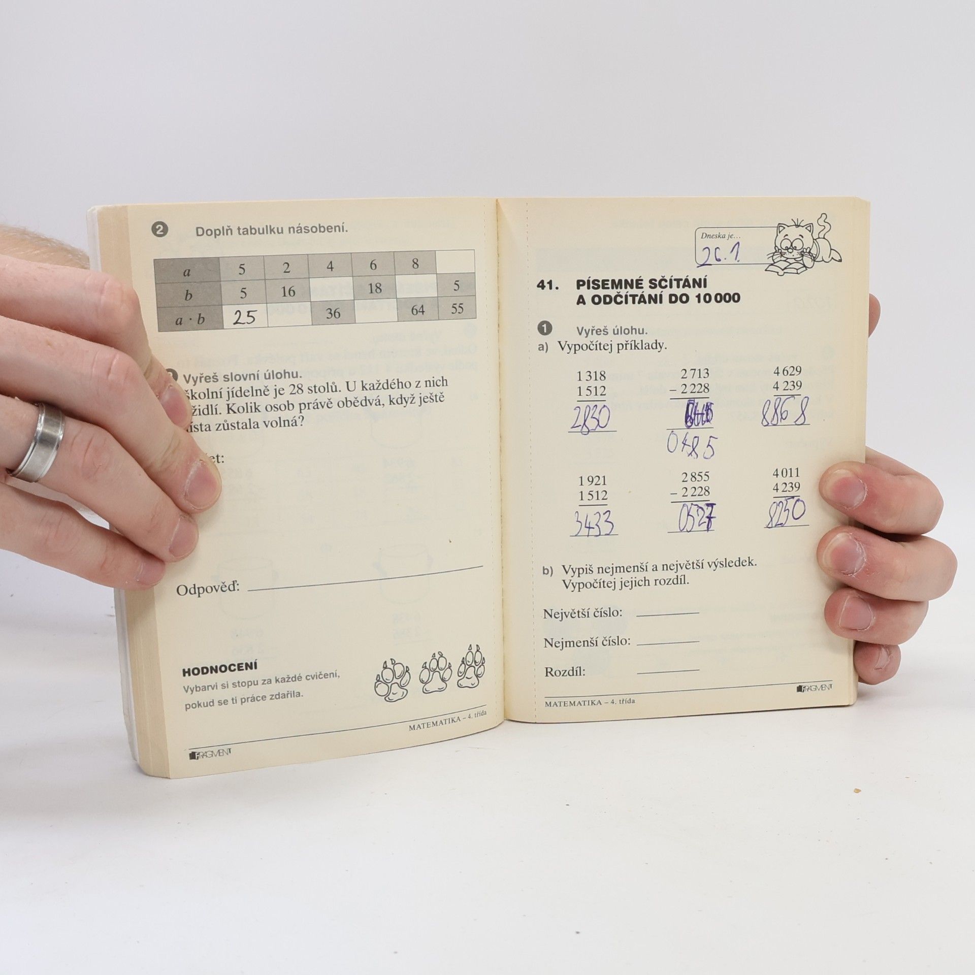 Eva Bezoušková Pětiminutovky pro ZŠ : matematika - 4. třída