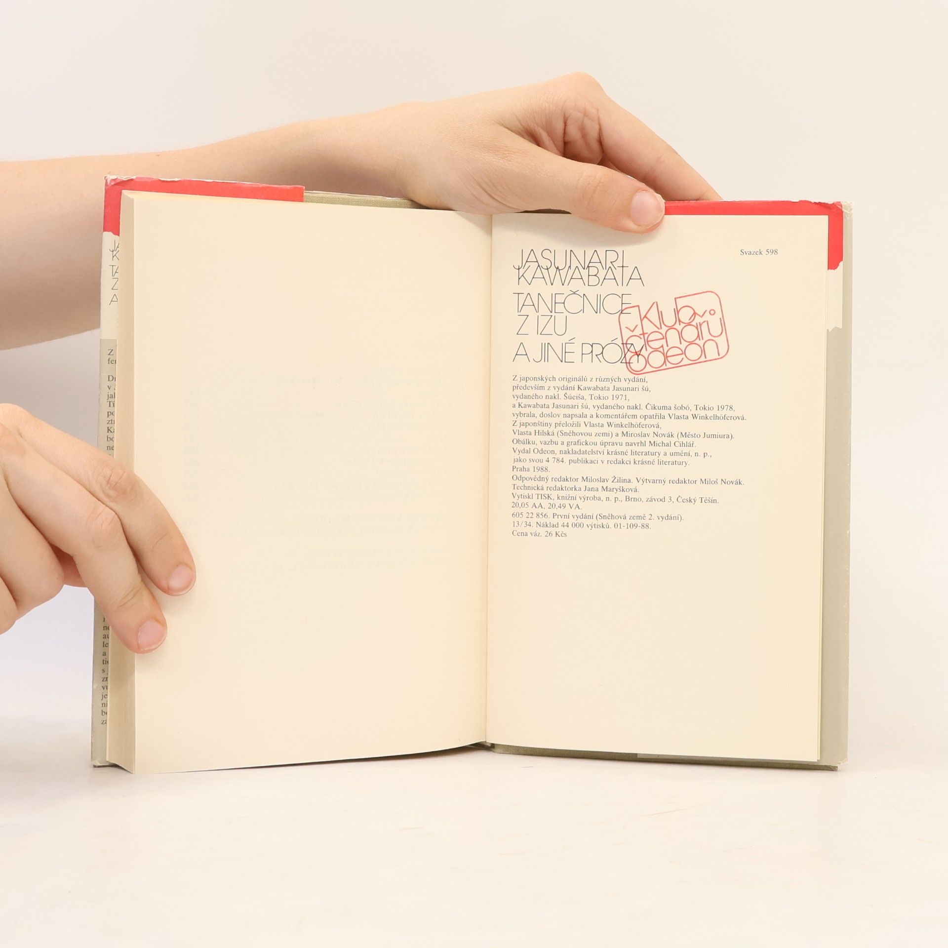 Yasunari Kawabata Tanečnice z Izu a jiné prózy