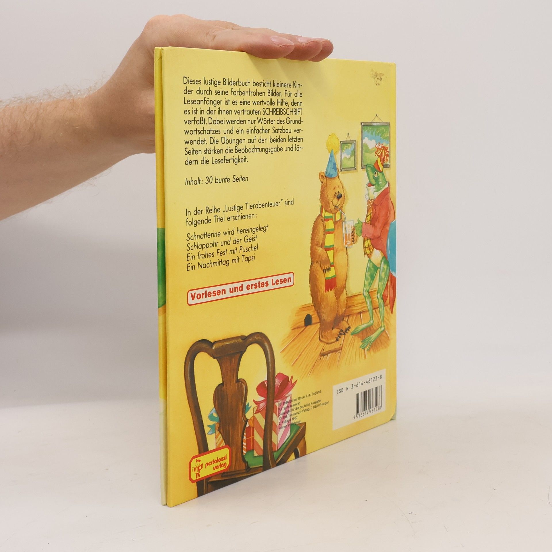 Ein frohes Fest mit Puschel. Schreibschrift