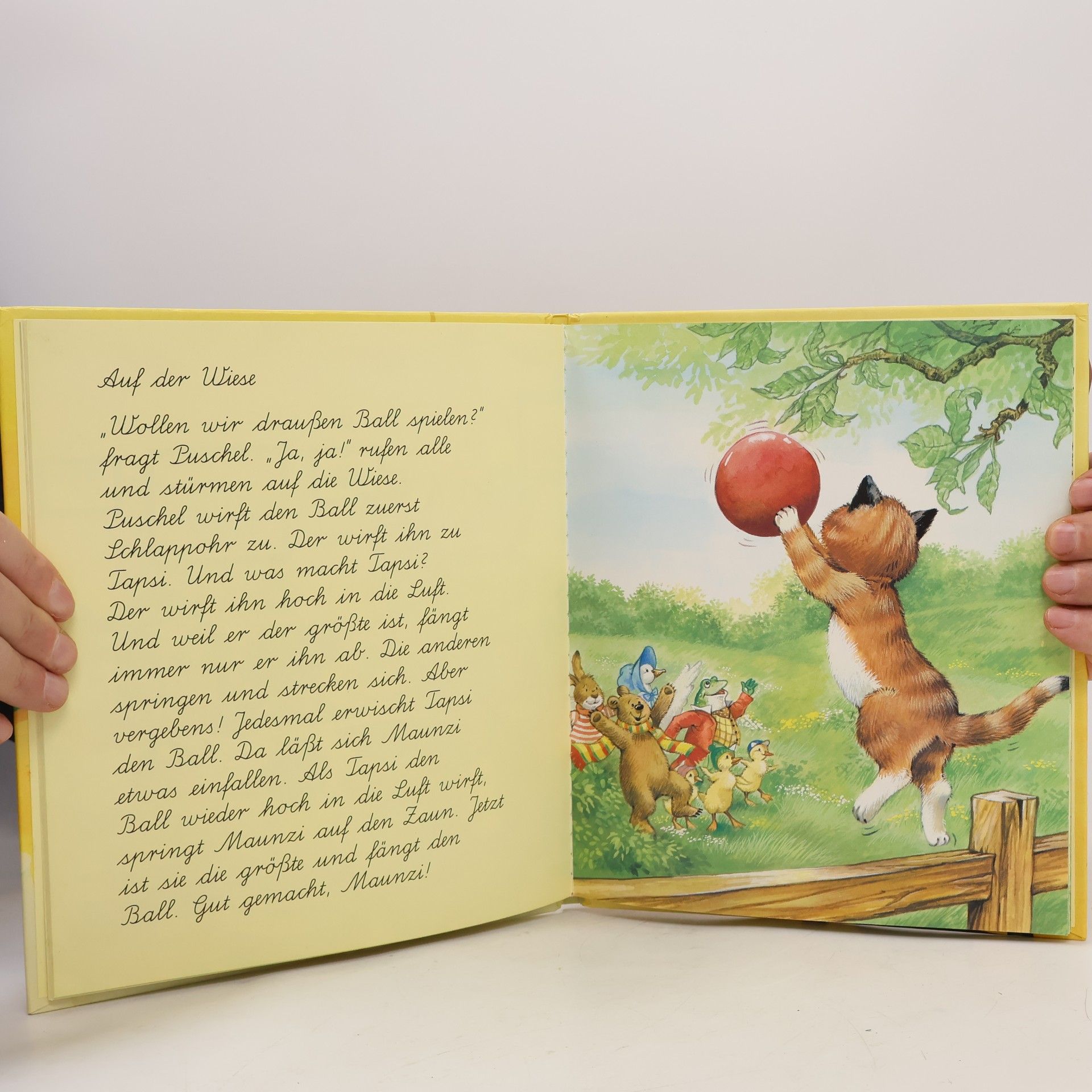 Ein frohes Fest mit Puschel. Schreibschrift