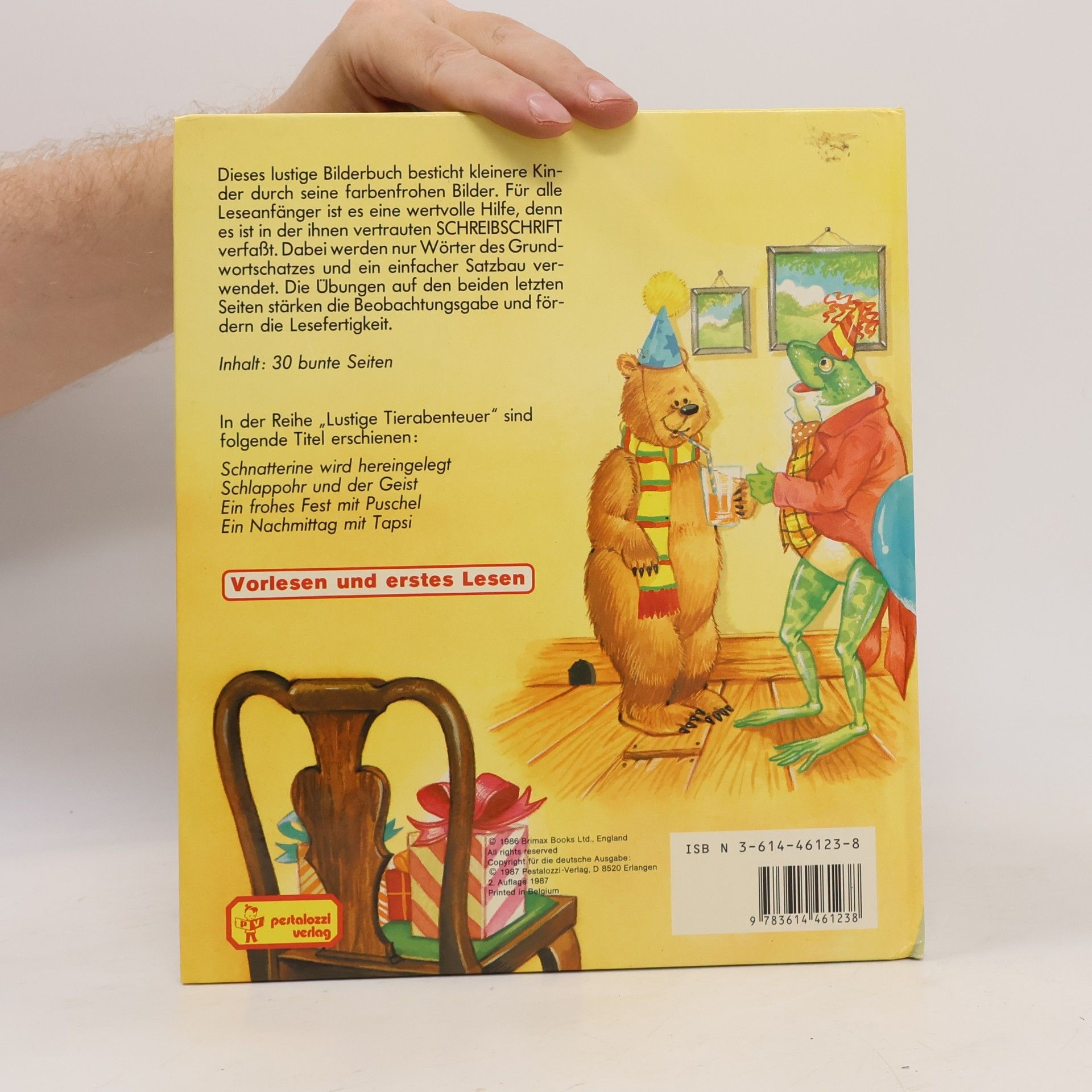 Ein frohes Fest mit Puschel. Schreibschrift