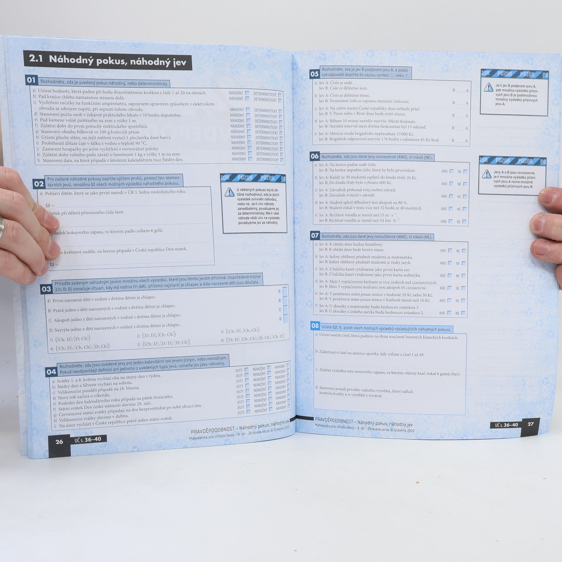 Various authors Matematika pro střední školy - kombinatorika, pravděpodobnost, statistika (8. díl, zkrácená verze, prac. sešit)