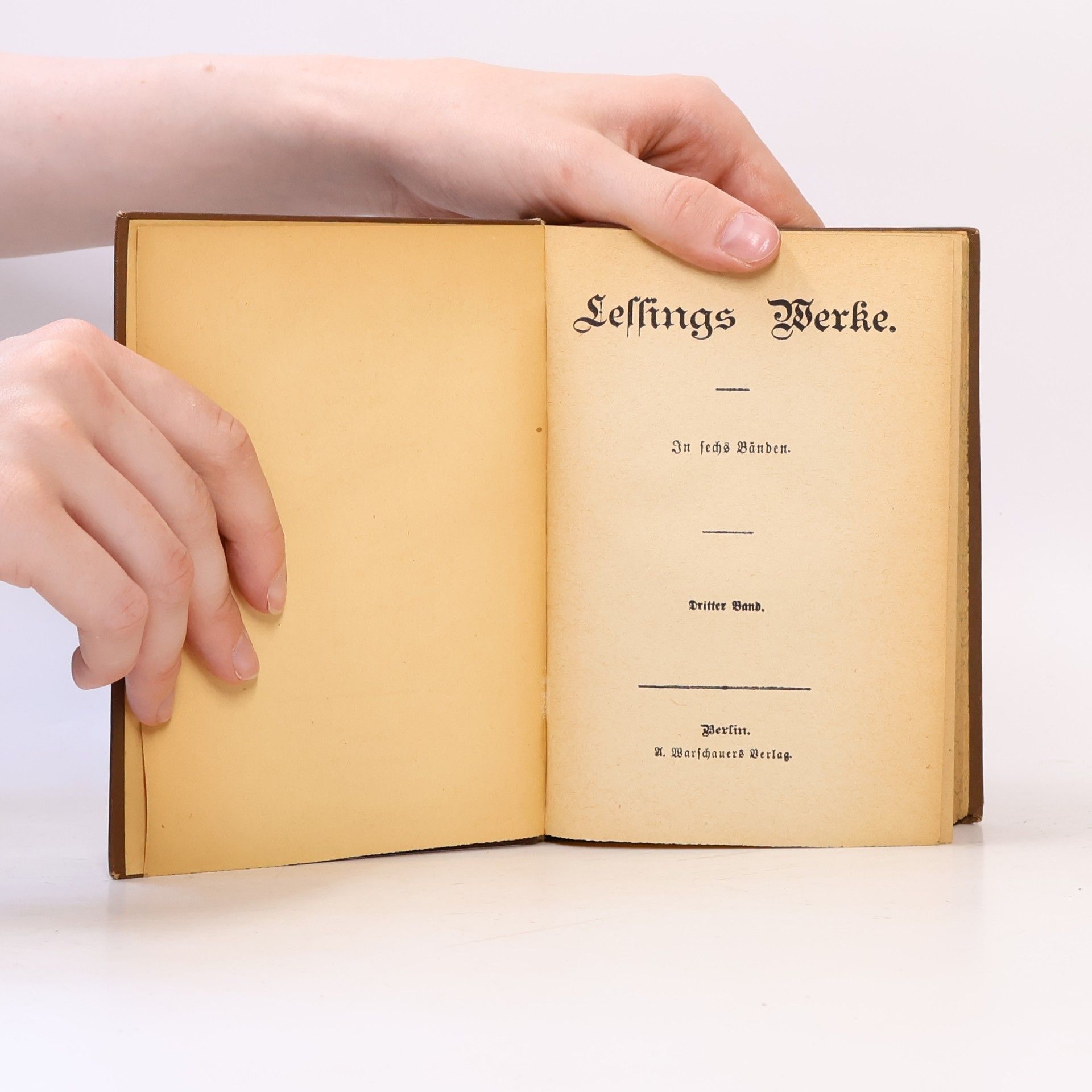 Gotthold Ephraim Lessing Lessings Werke. Dritter Band