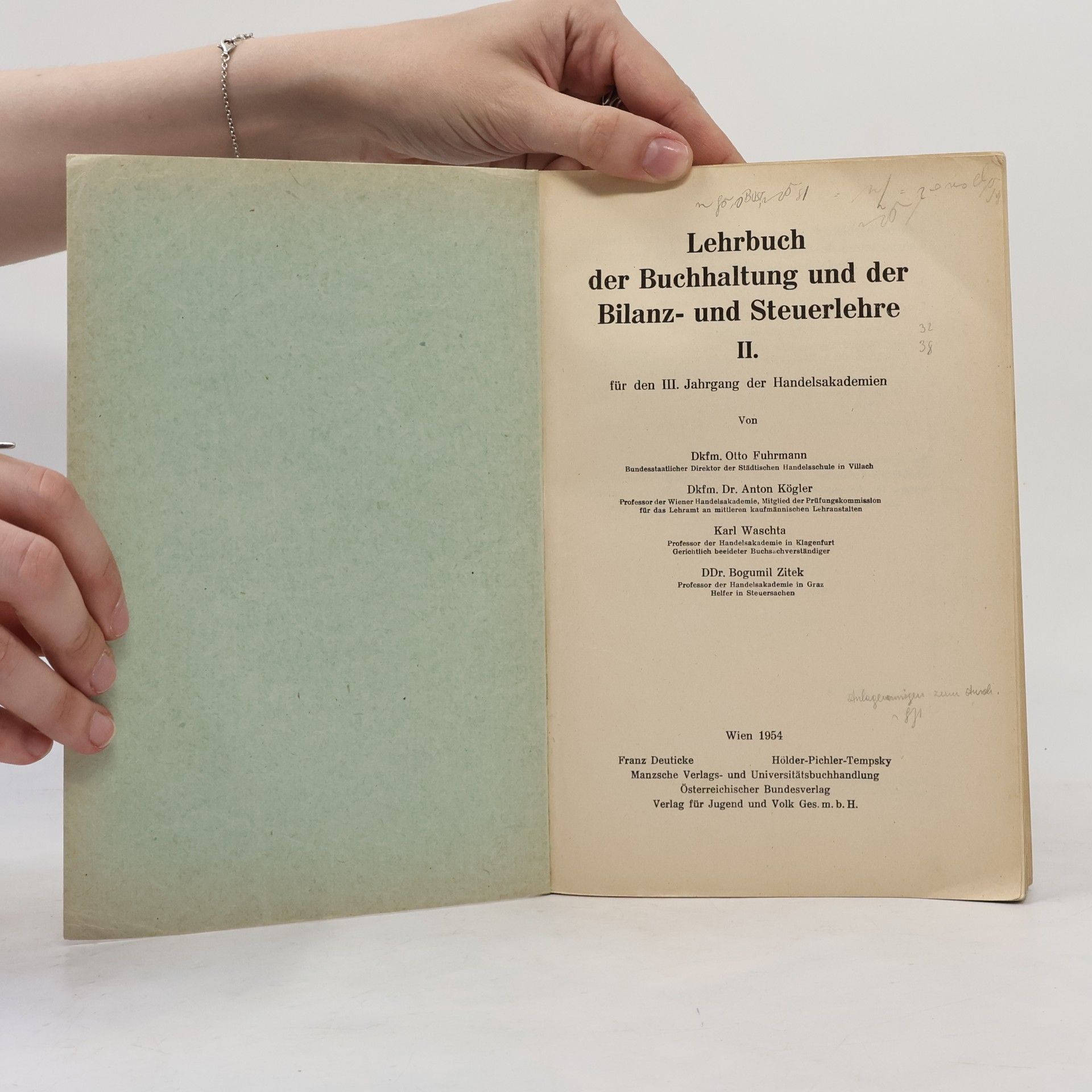 Otto Fuhrmann Lehrbuch der Buchhaltung und der Bilanz und Steuerlehre II.