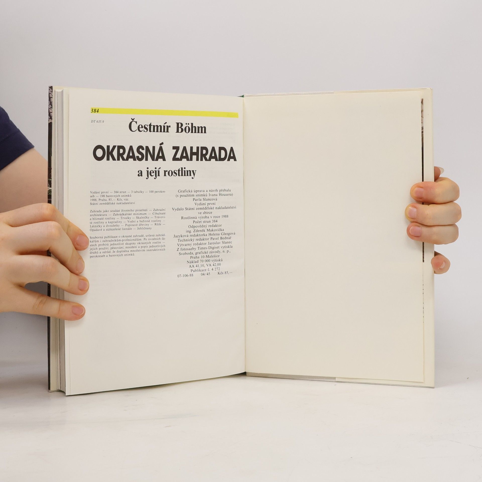 Cestmír Böhm Okrasná zahrada a její rostliny