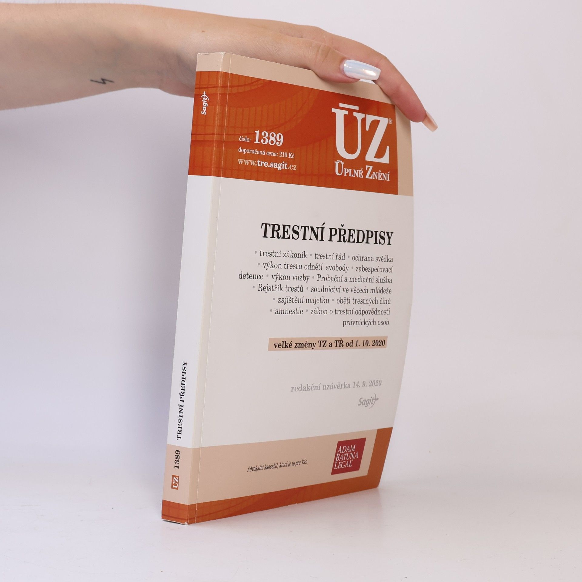 Autorenkollektiv Trestní předpisy [ÚZ 2020 č. 1389]
