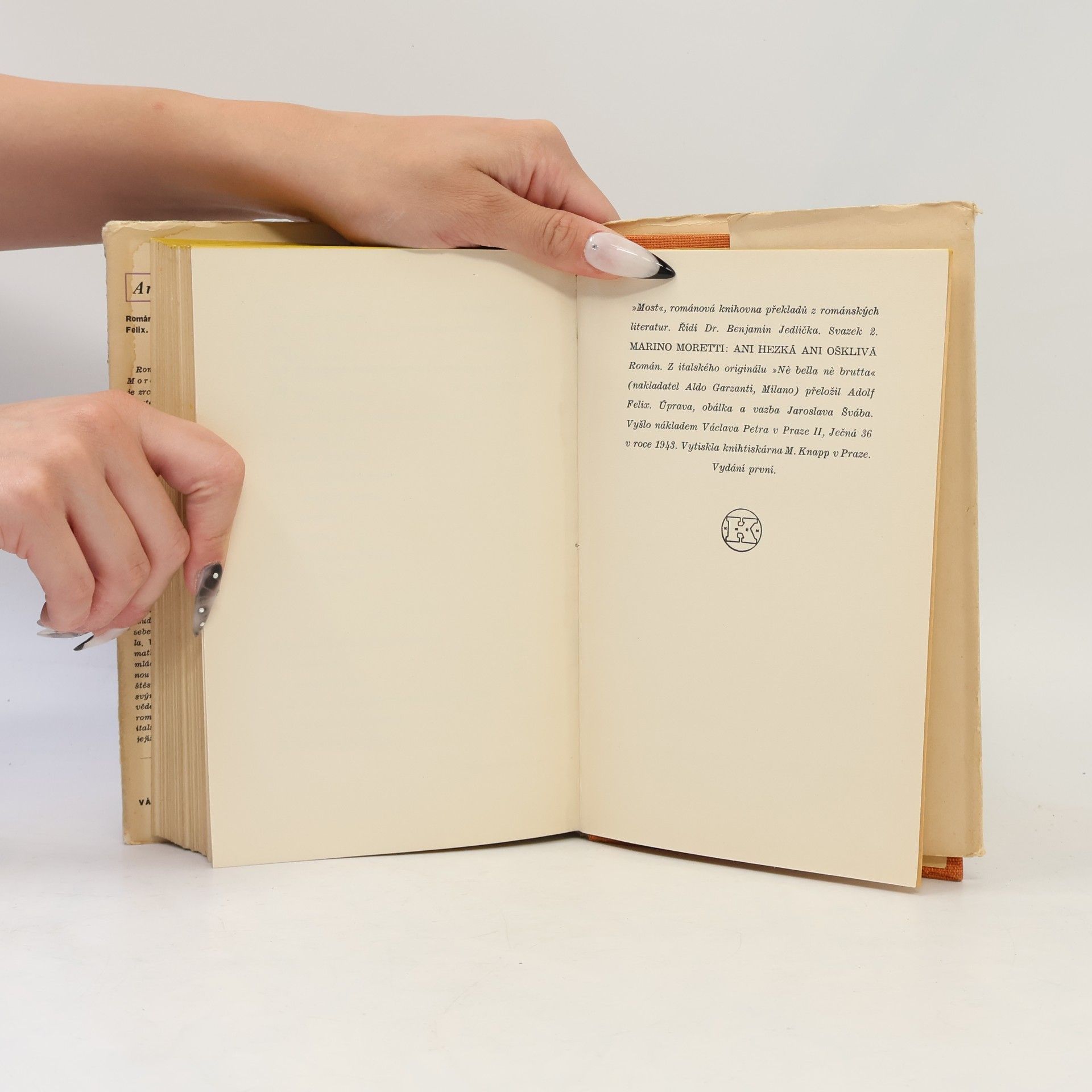 Marino Moretti Ani hezká ani ošklivá