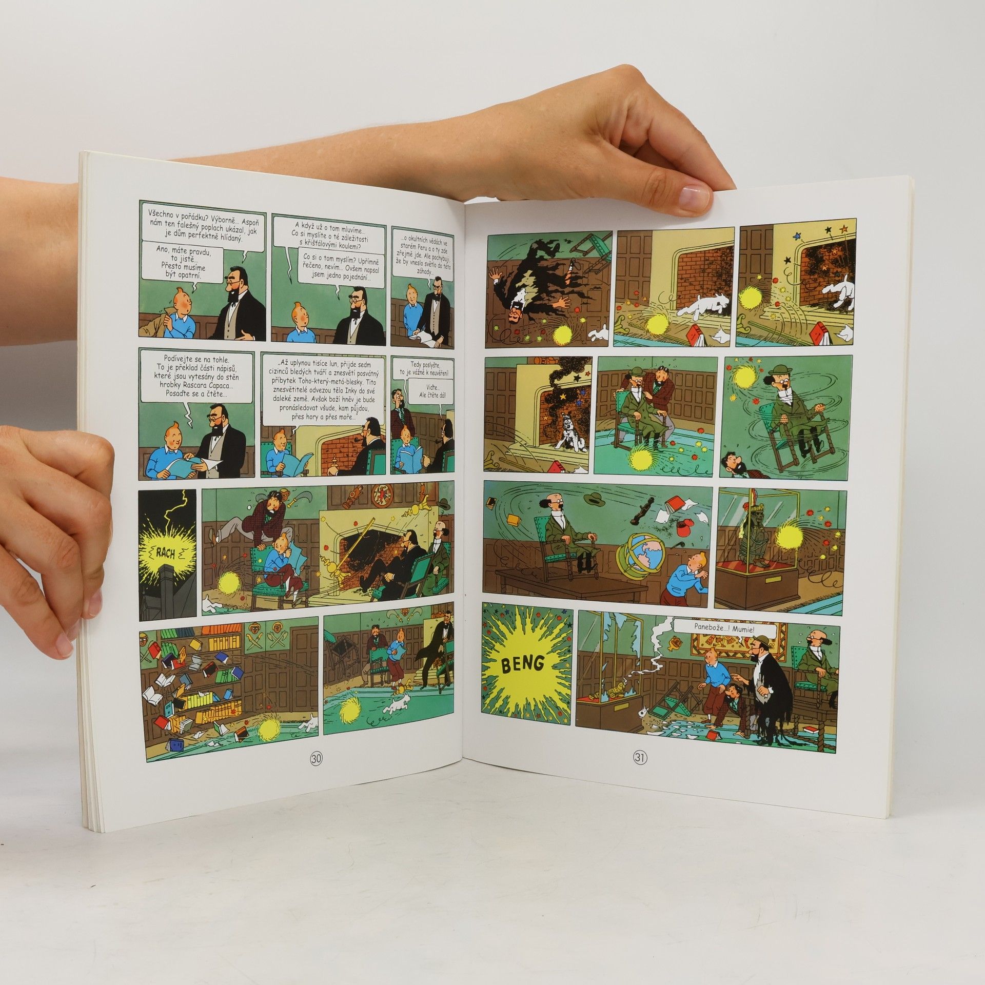 Hergé Tintinova dobrodružství. 7 křišťálových koulí