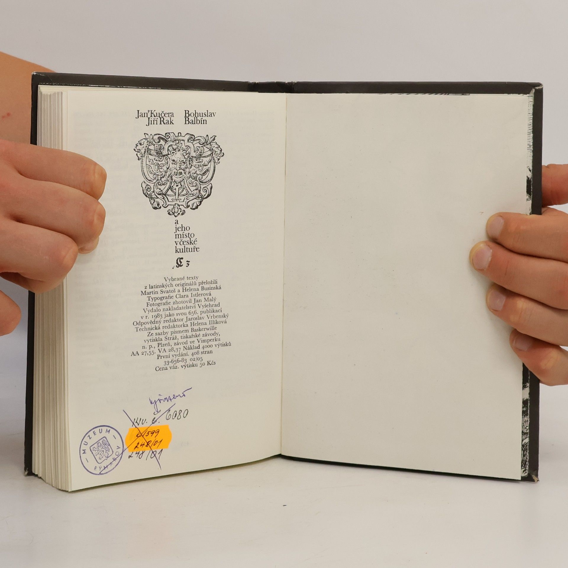 Autores varios Bohuslav Balbín a jeho místo v české kultuře