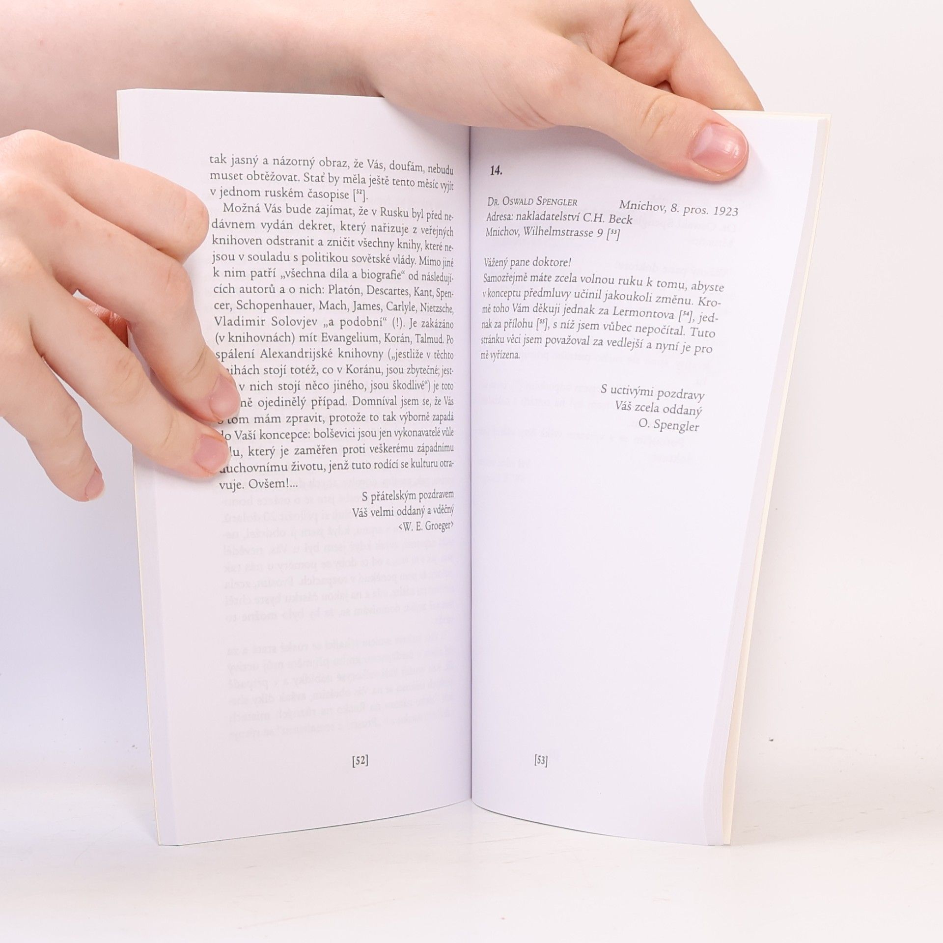 Oswald Spengler Korespondence Oswalda Spenglera s W.E. Groegerem o ruské literatuře, současných dějinách a sociálních otázkách
