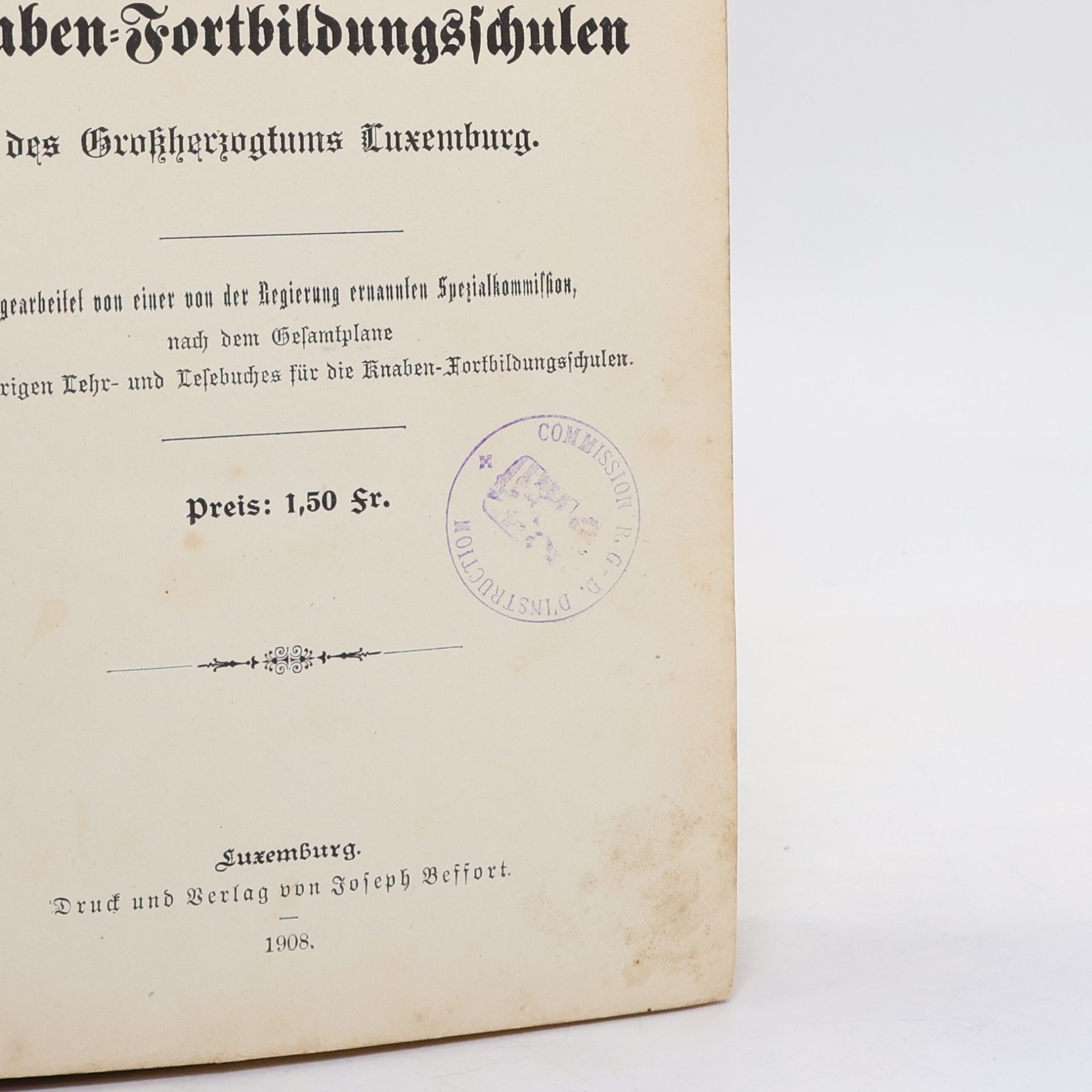 kolektiv Handbuch für Knaben-Fortbildungsschulen des Großherzogtums Luxemburg