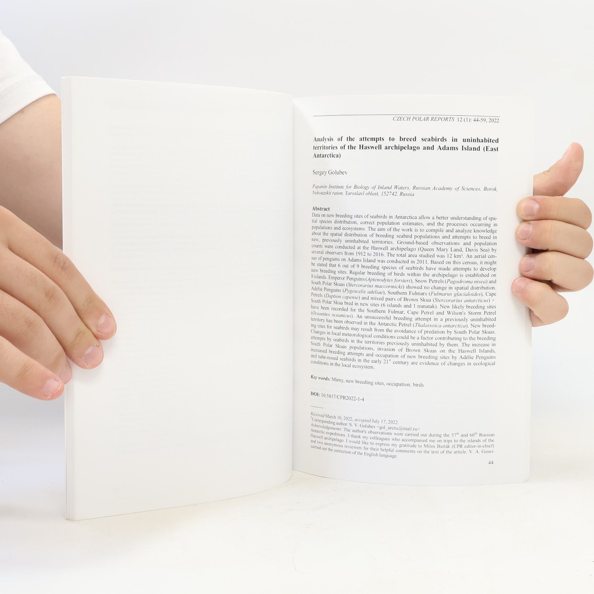 Various authors Czech Polar Reports Vol.12, No. 1