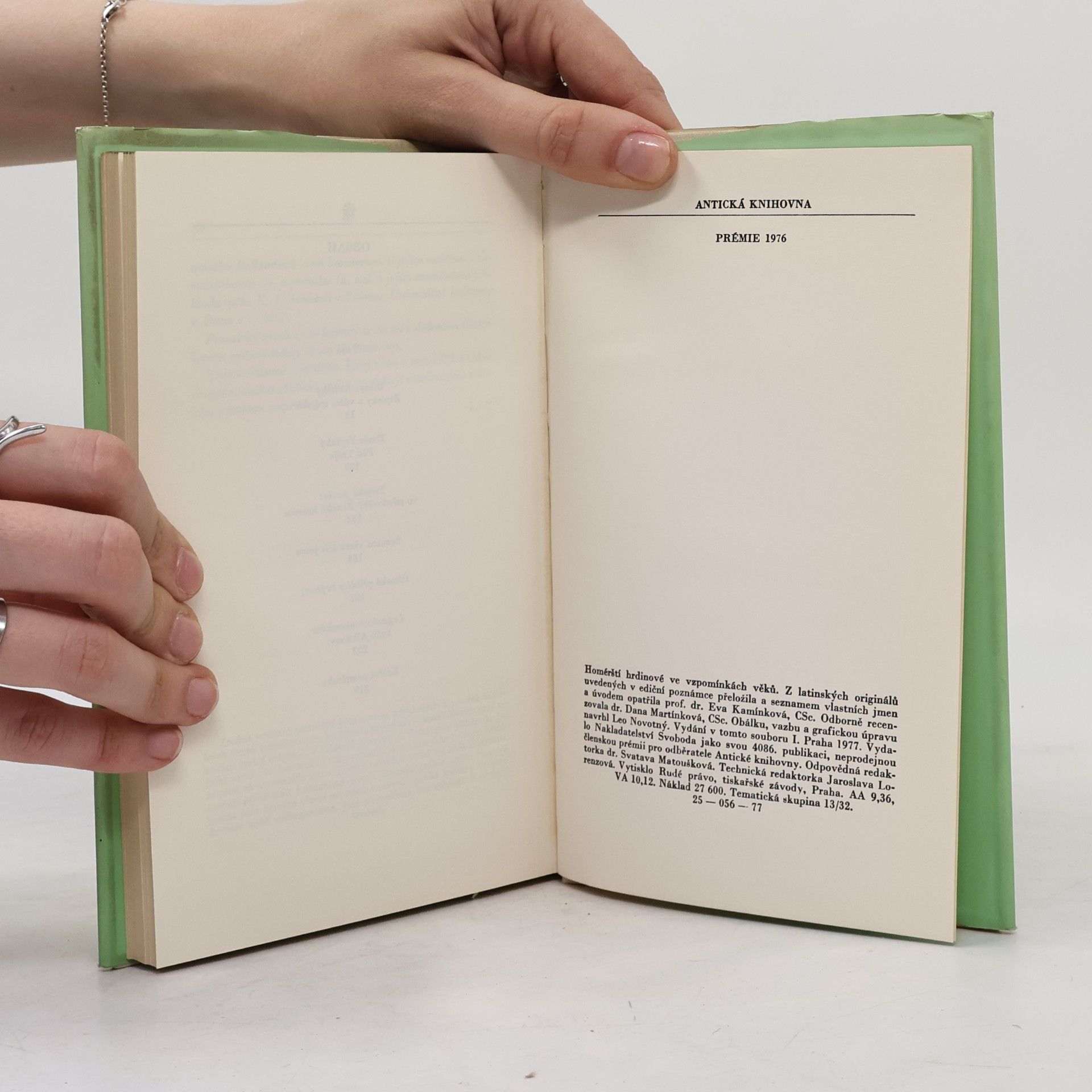 Various authors Homérští hrdinové ve vzpomínkách věků