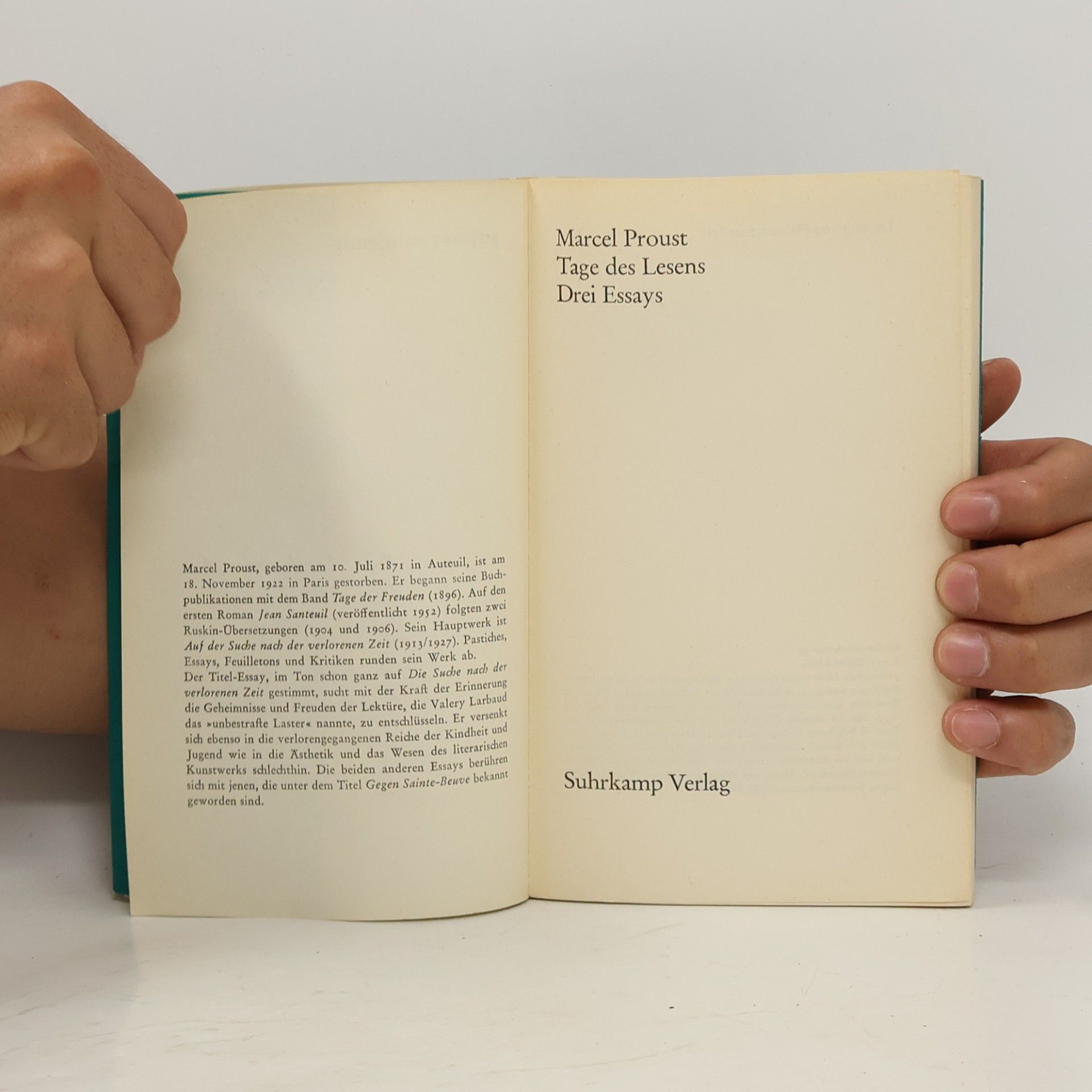 Marcel Proust Tage des Lesens