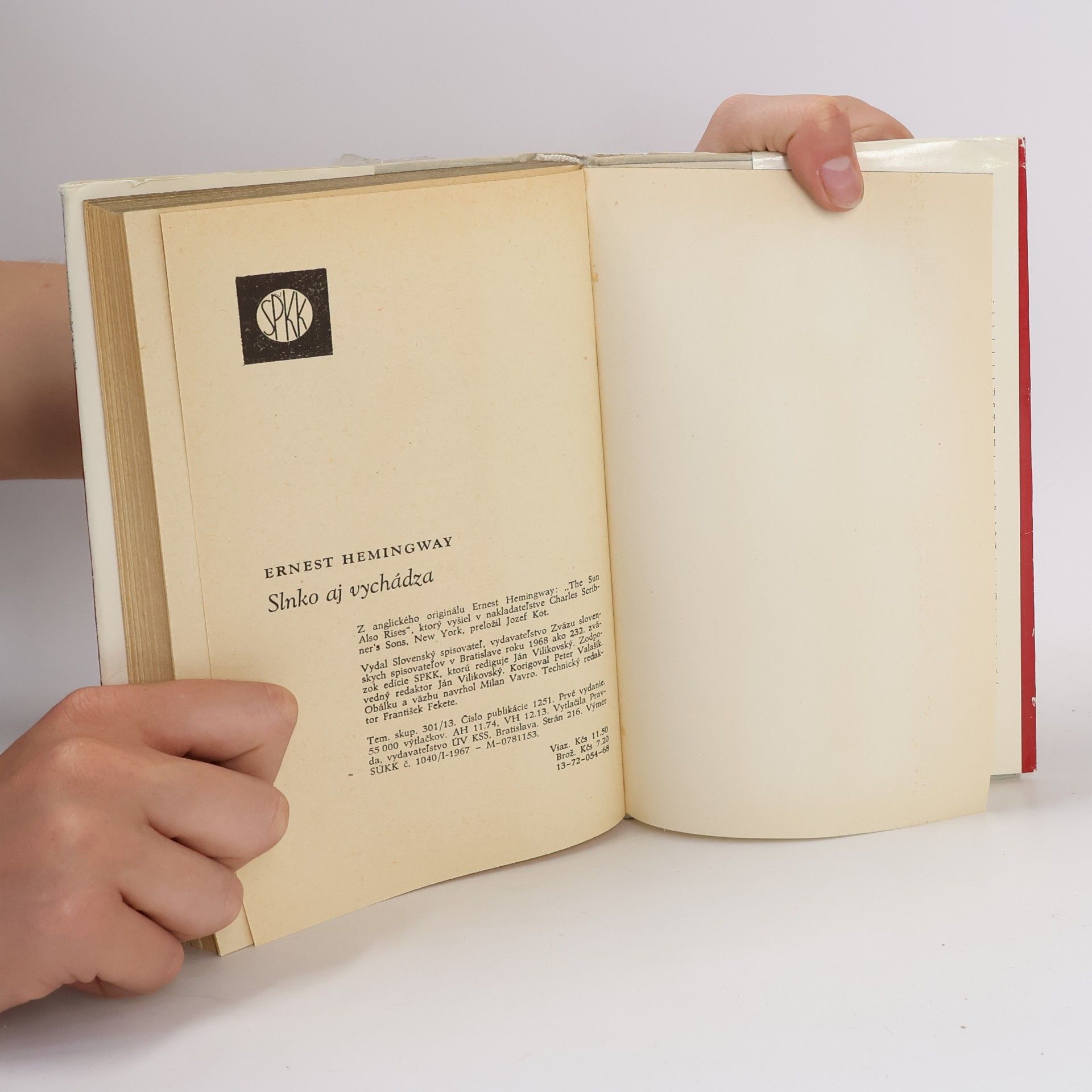 Ernest Hemingway Slnko aj vychádza
