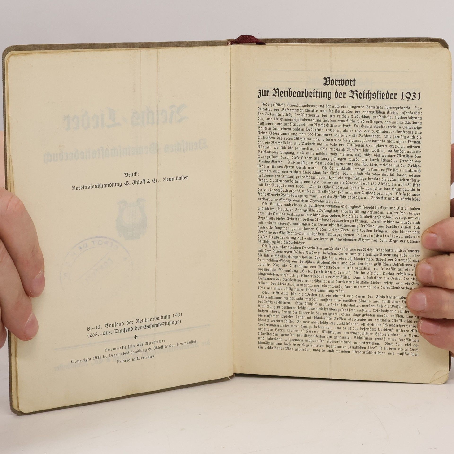 Kolektív autorov Reichs-Lieder: Deutsches Gemeinschafts-Liederbuch