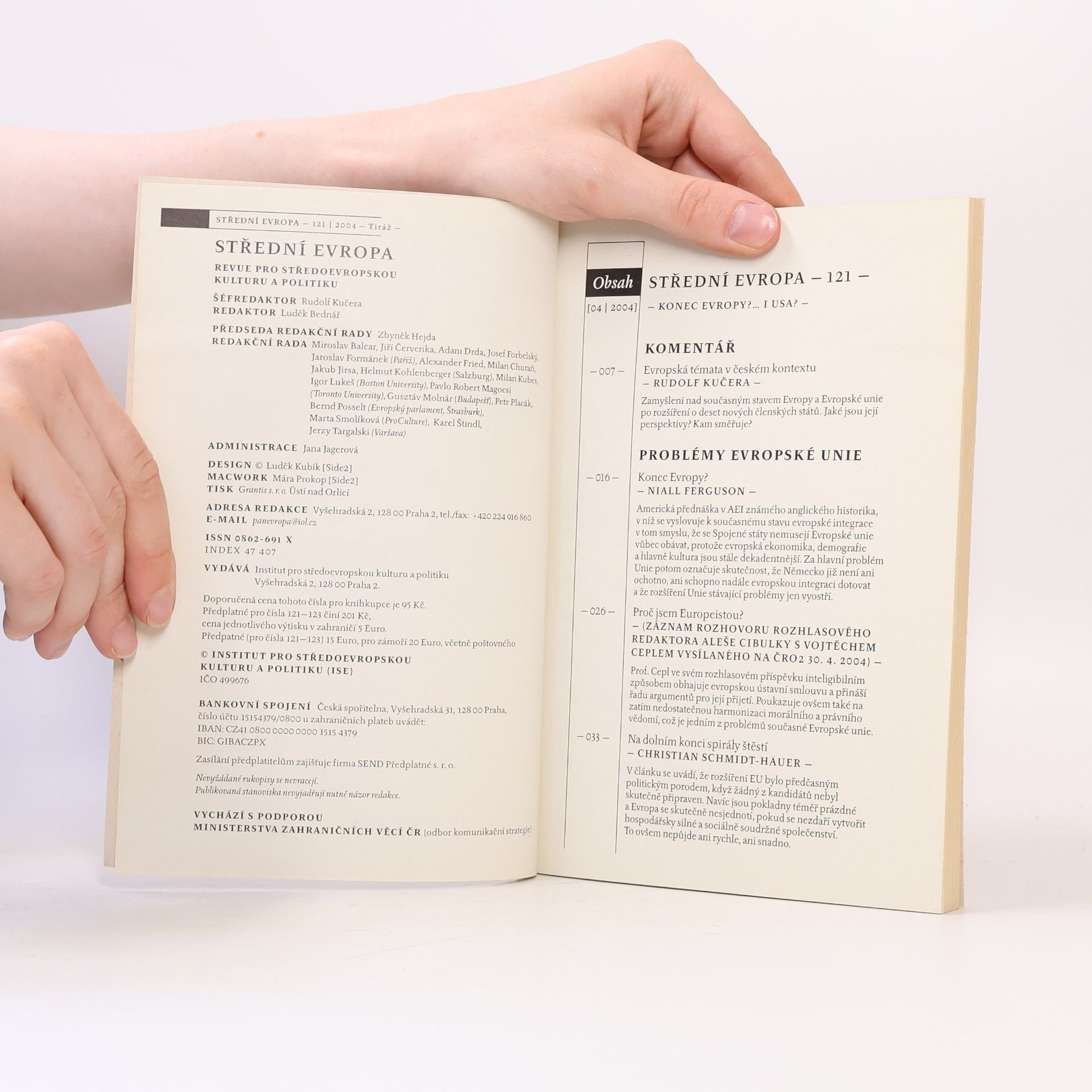 Autores varios Střední Evropa : revue pro středoevropskou kulturu a politiku, 121