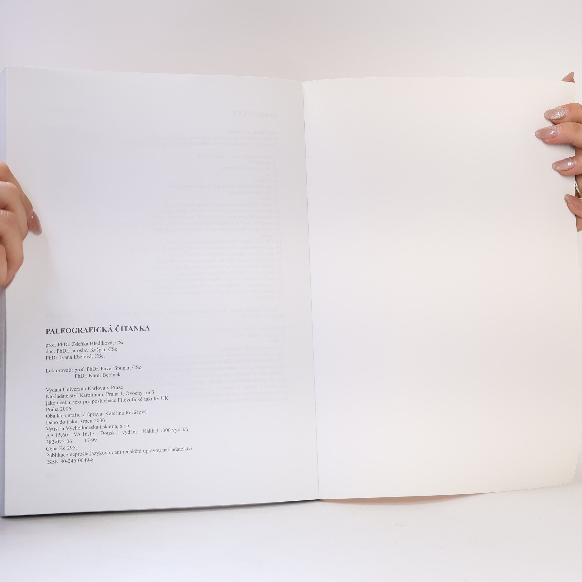 Zdeňka Hledíková Paleografická čítanka. Textová část