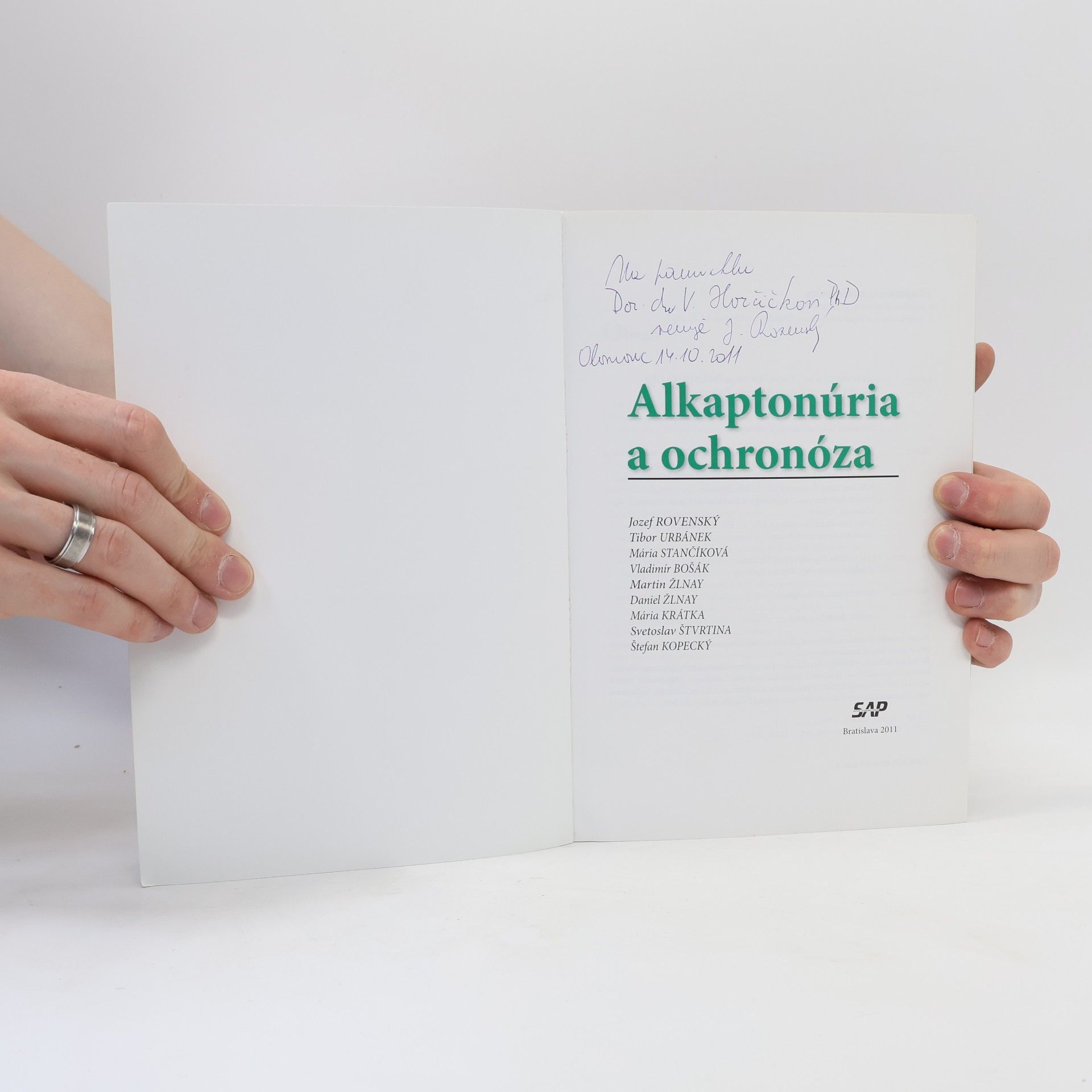 Jozef Rovenský Alkaptonúria a ochronóza