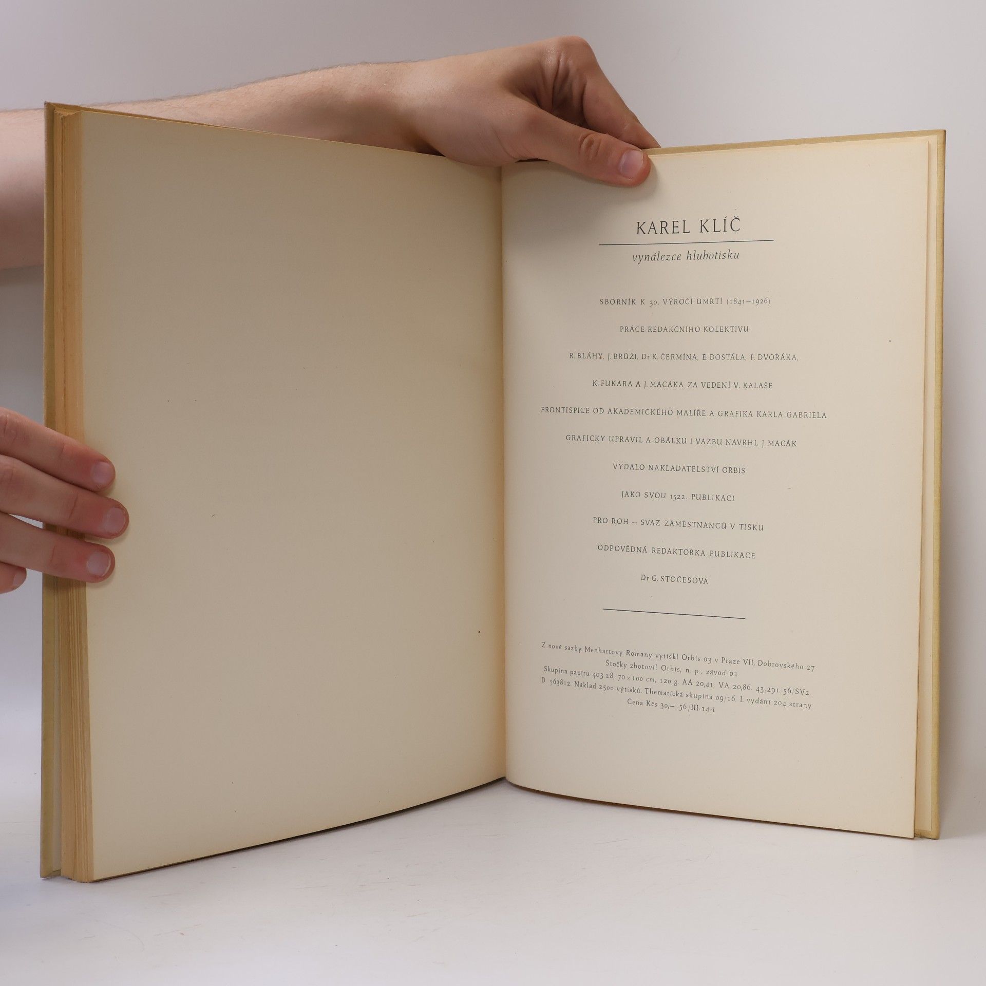 Collectif d'auteurs Karel Klíč. Vynálezce hlubotisku