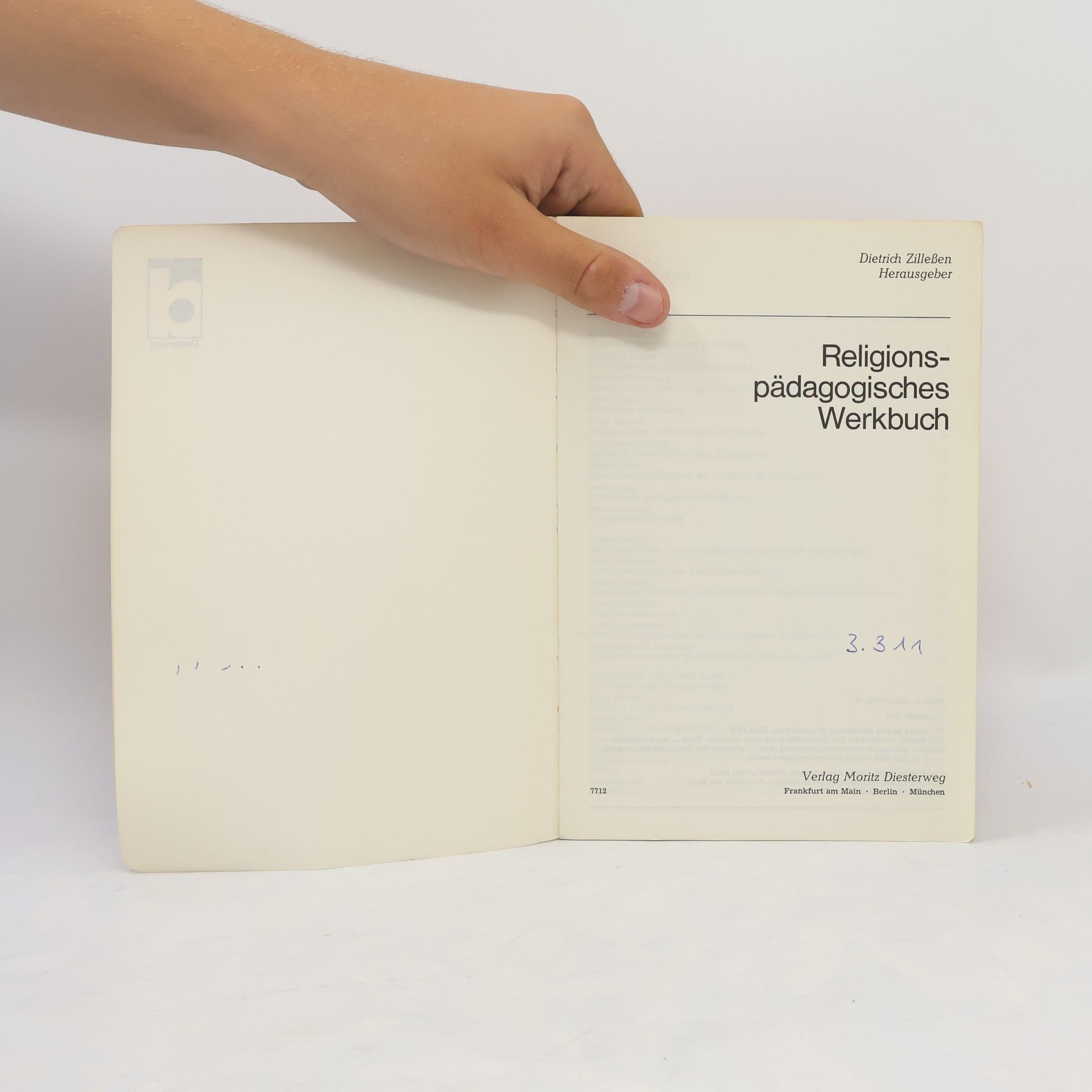 Dietrich Zilleßen Diskussionen: Religionspädagogisches Werkbuch