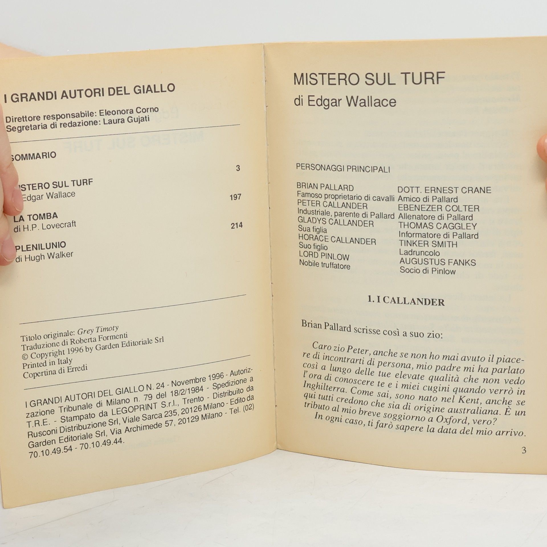 Edgar Wallace Mistero sul turf