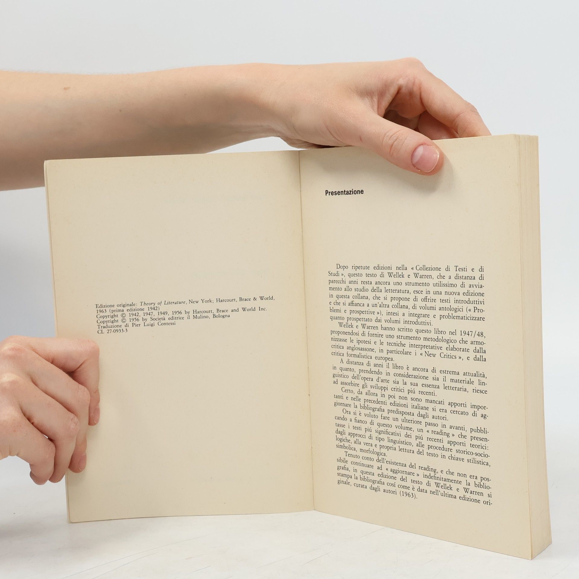René Wellek Teoria della letteratura