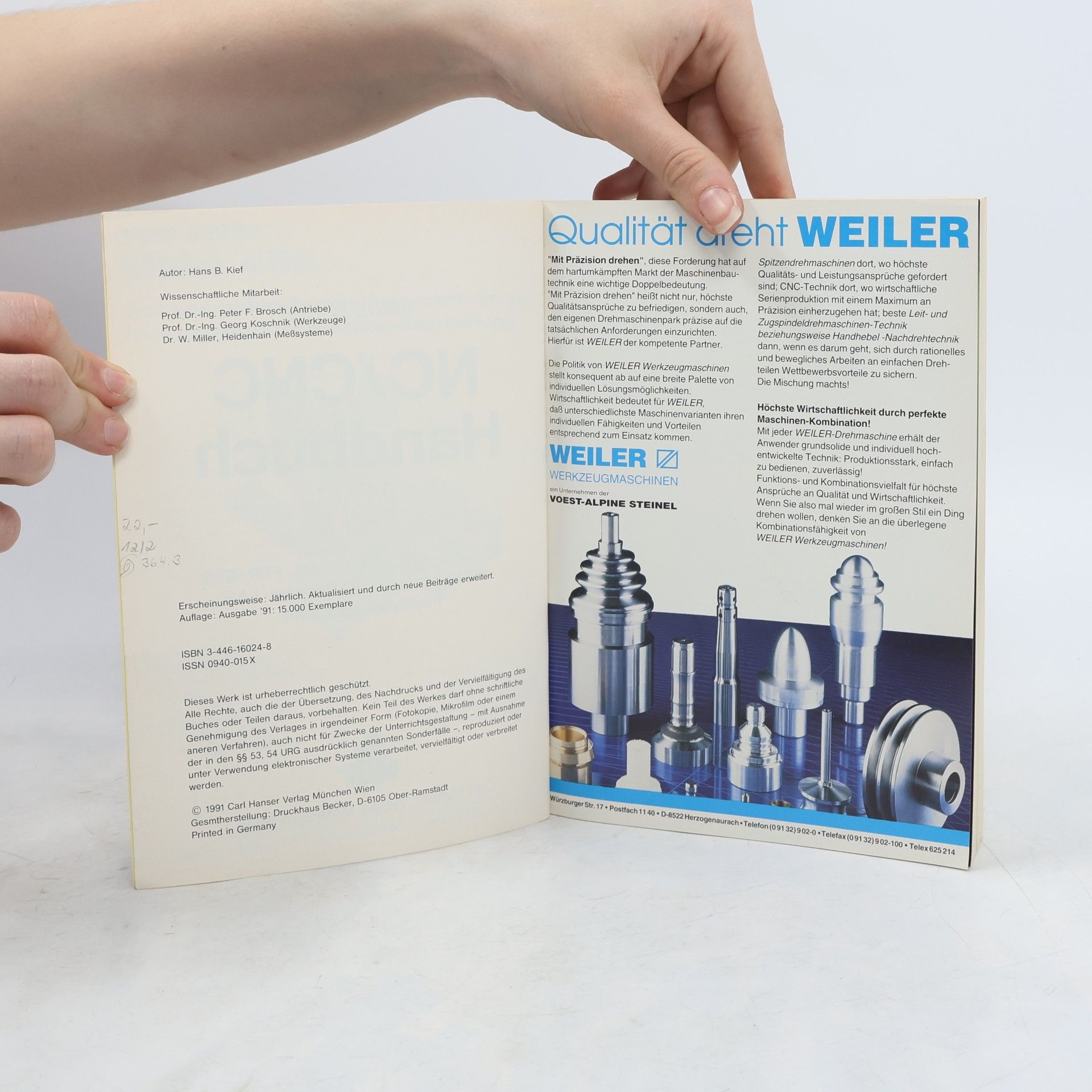 Hans B. Kief NC/CNC Handbuch '91 - Broschiert 1991