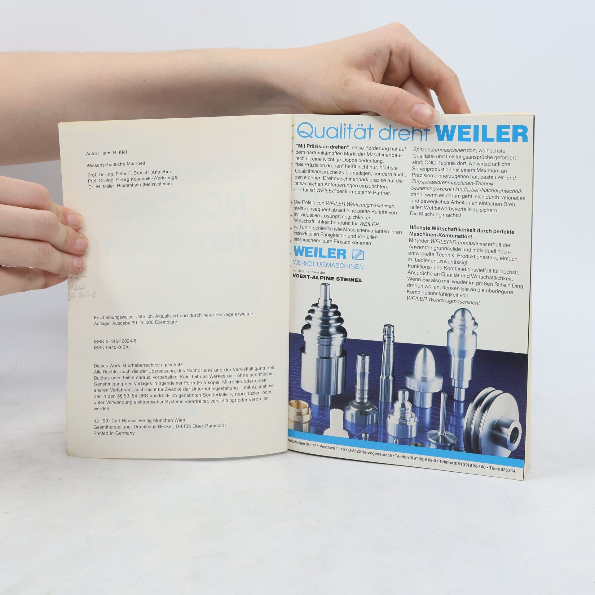 Hans B. Kief NC/CNC Handbuch '91 - Broschiert 1991