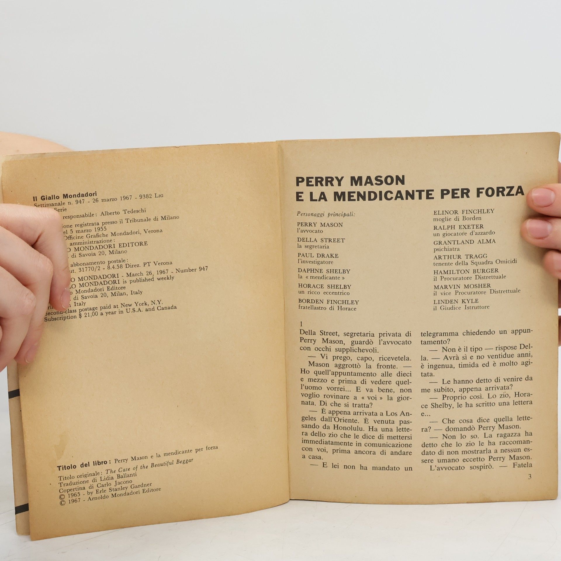 Erle Stanley Gardner Perry Mason e la mendicante per forza
