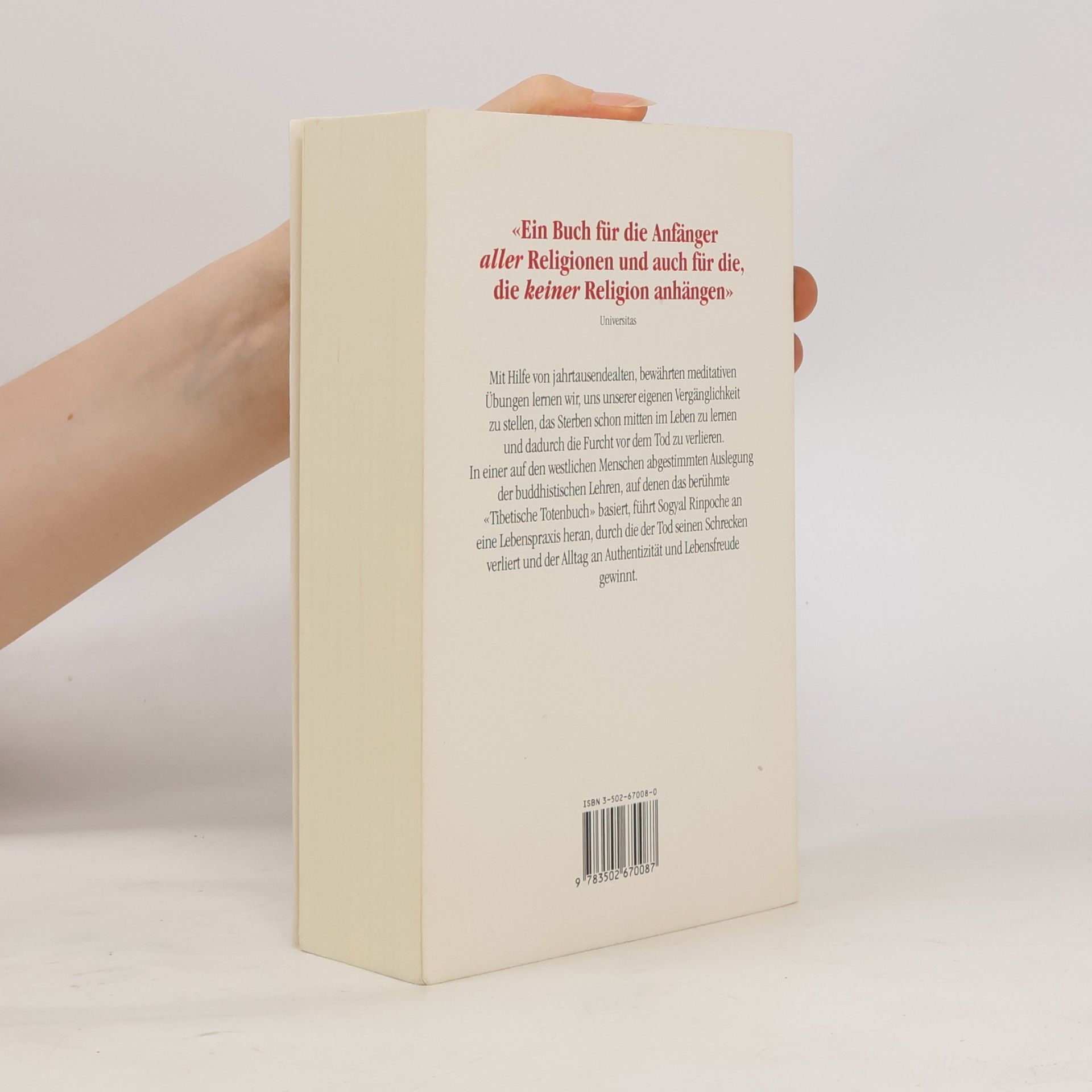 Sogyal Rinpoche Das tibetische Buch vom Leben und vom Sterben