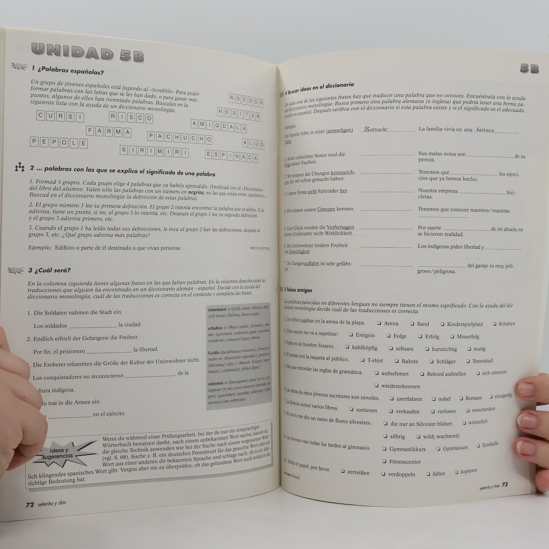 Javier Navarro González Línea dos, Cuaderno de actividades