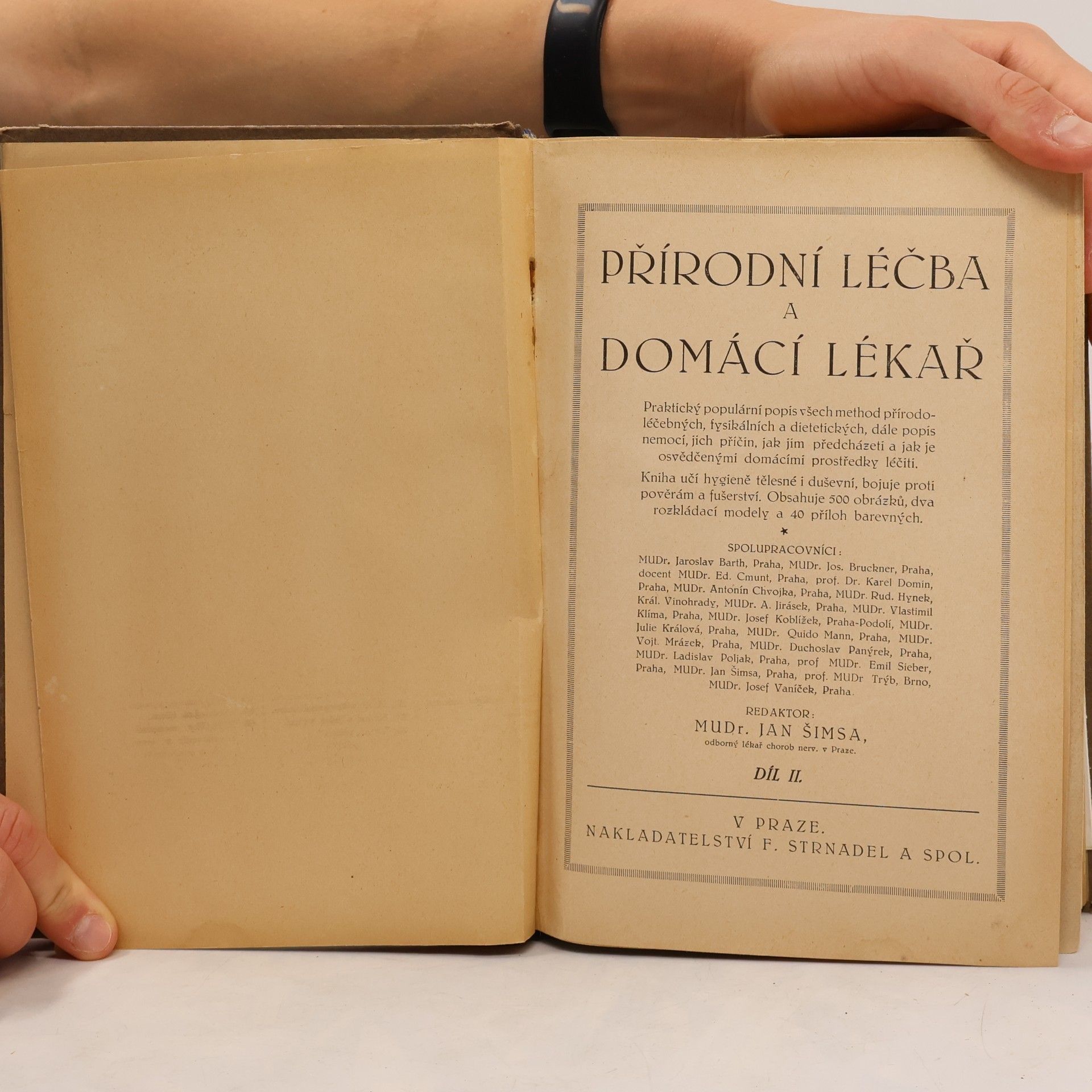 Jan Šimsa Přírodní léčba a domácí lékař. Díl II.