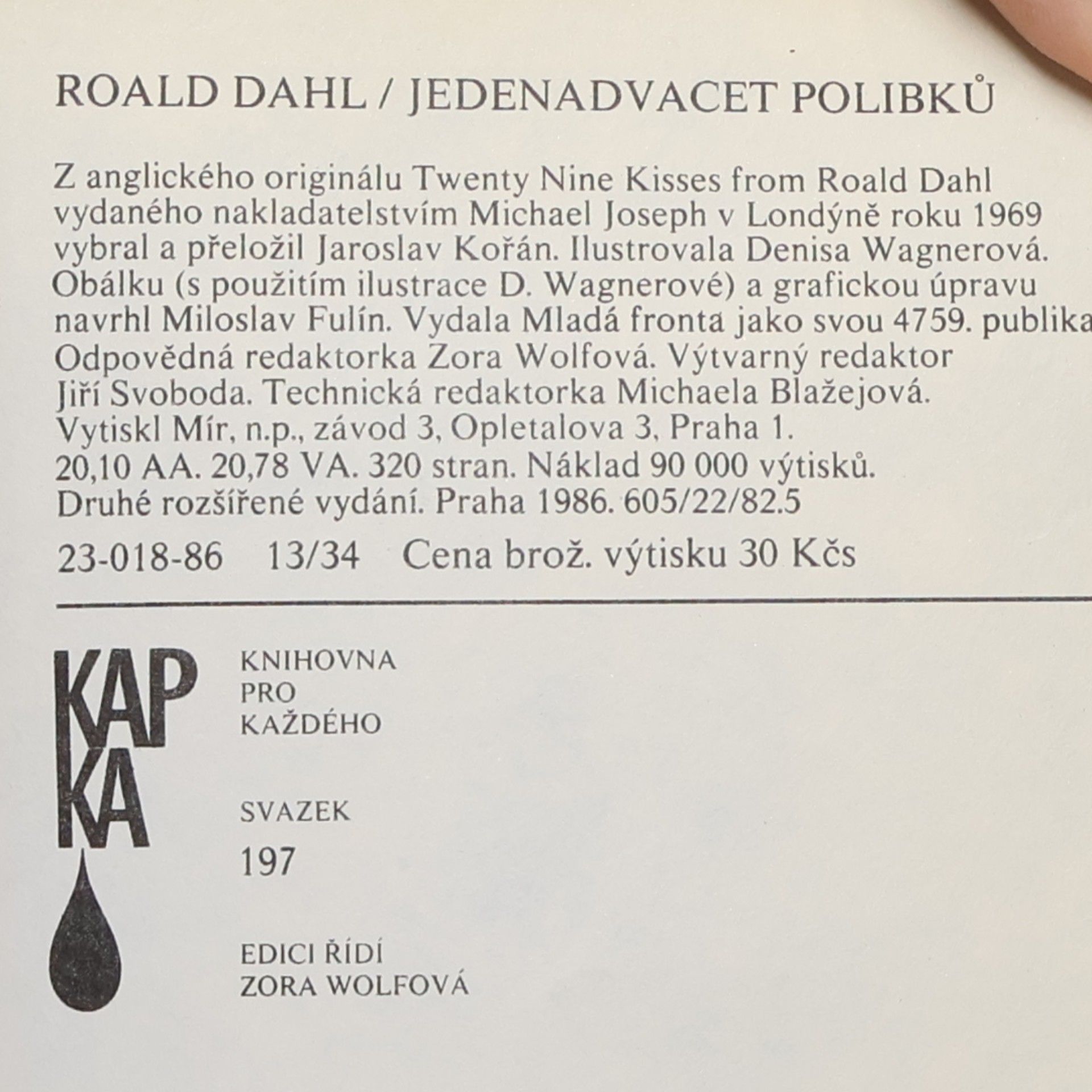 Roald Dahl Jedenadvacet polibků