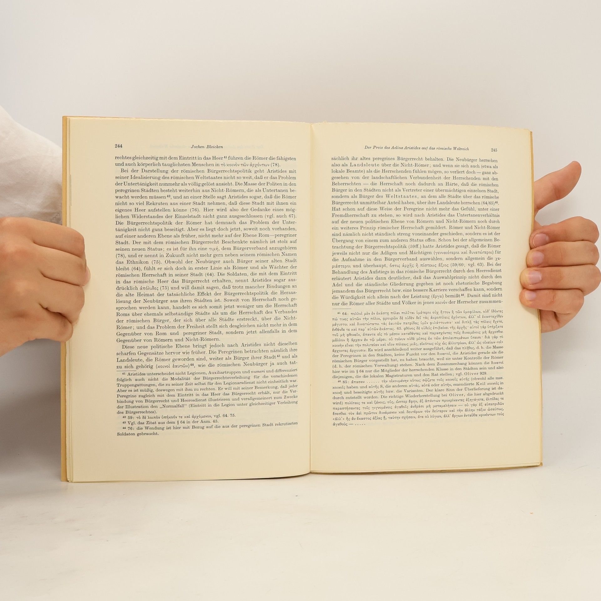 Jochen Bleicken Der Preis des Aelius Aristides auf das römische Weltreich