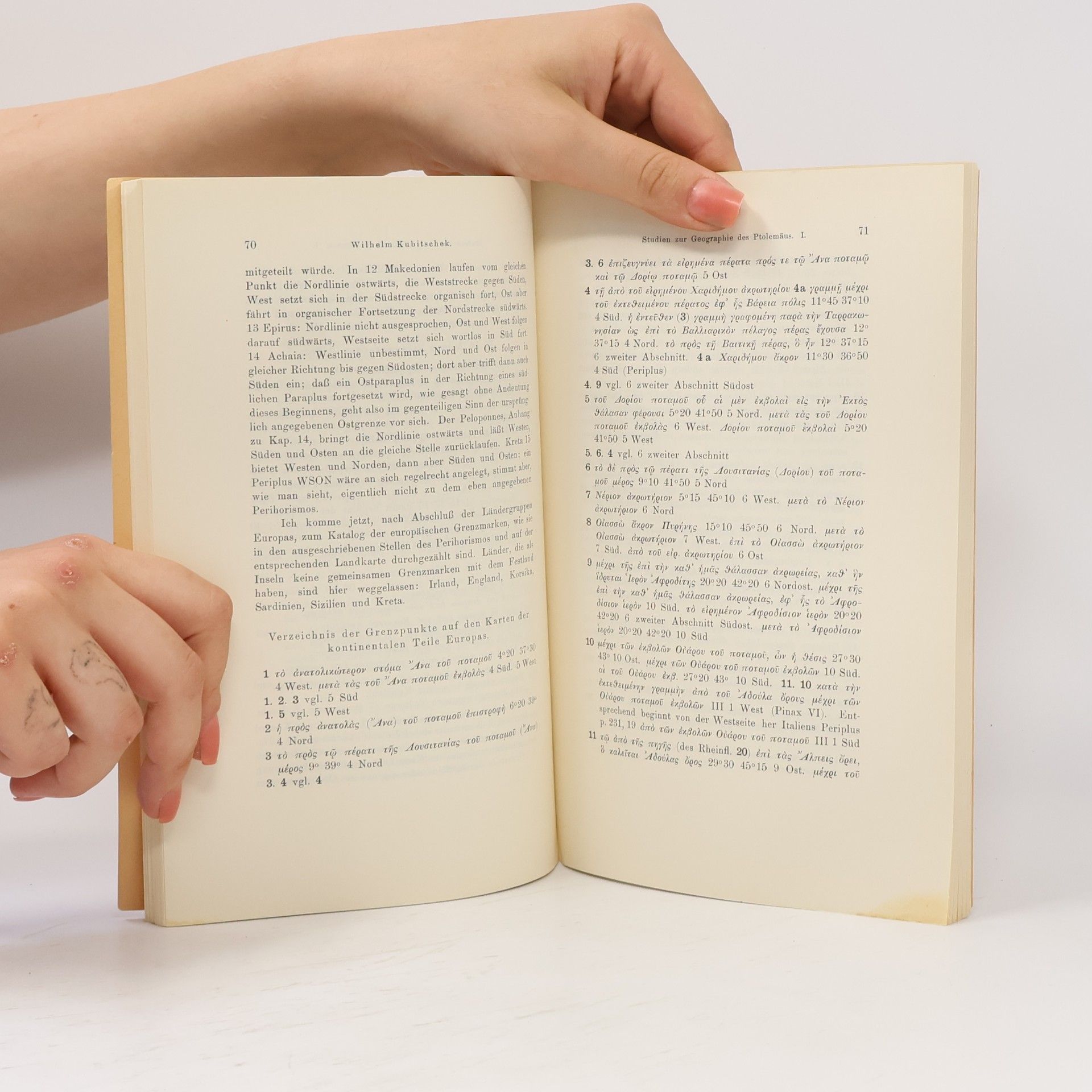 Wilhelm Kubitschek Studien zur Geographie des Ptolemäus 1. Die Ländergrenzen
