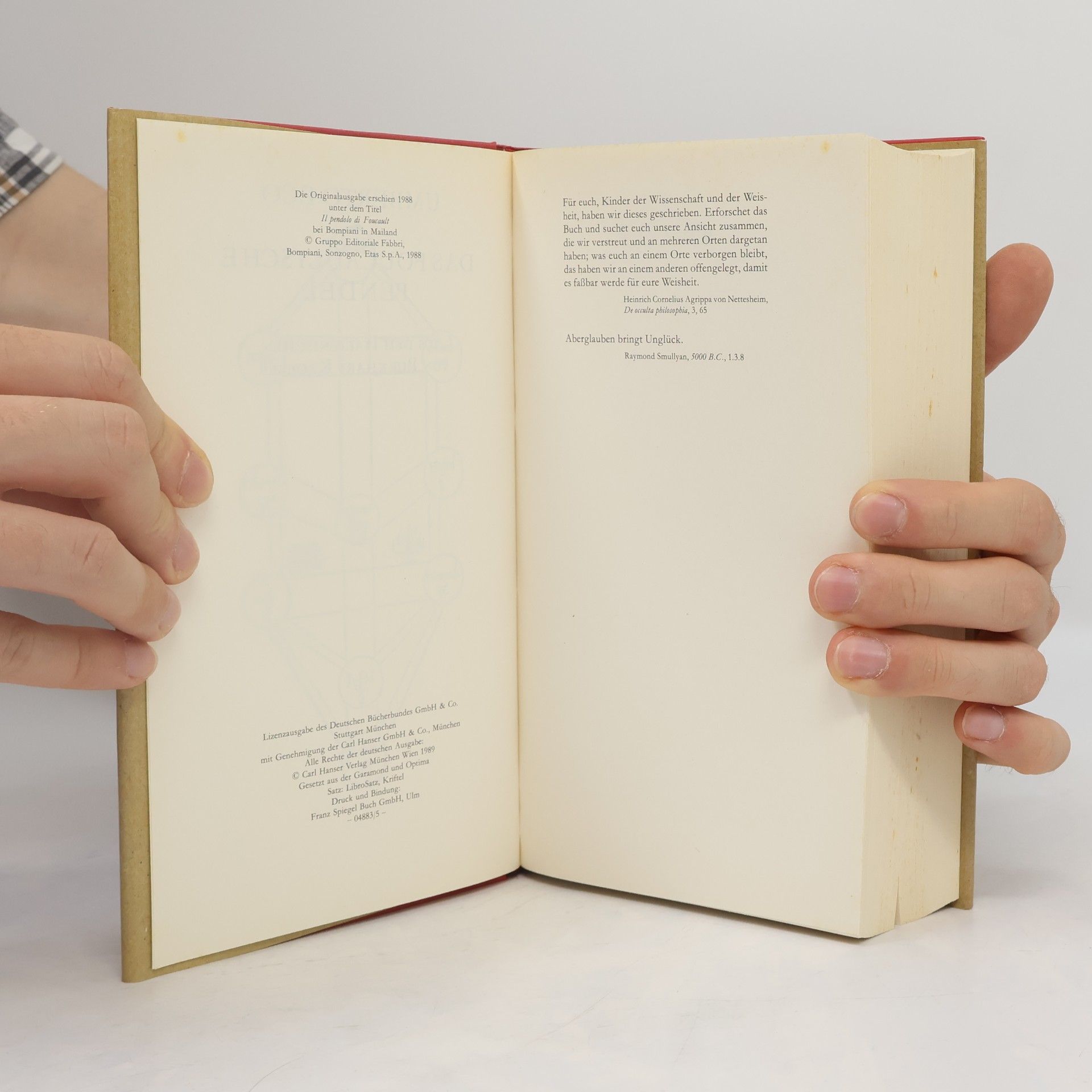 Umberto Eco Das Foucalultsche Pendel